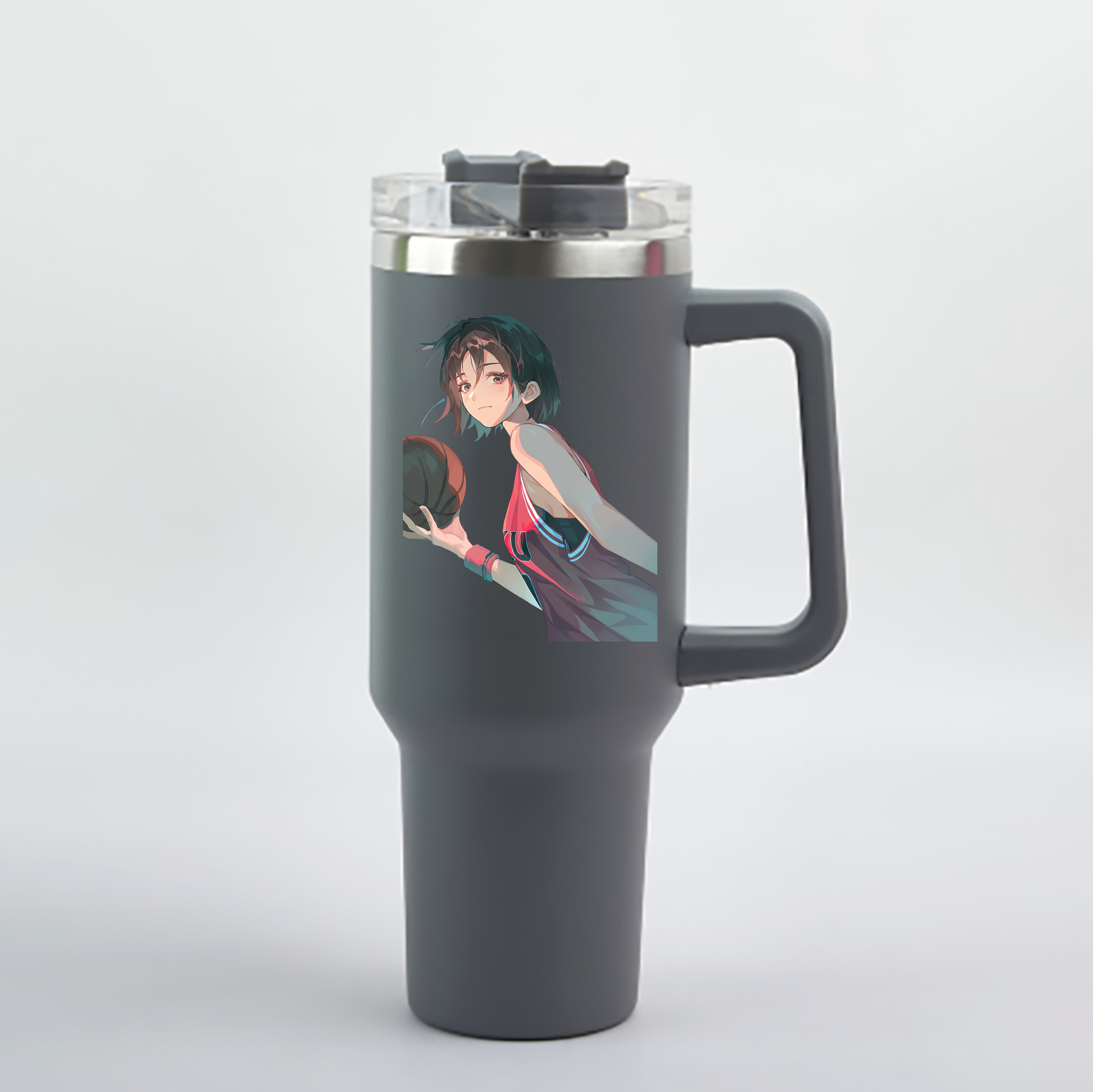 （画像用） SLAM DUNK／スラムダンク 1200mL車用タンブラー - クリスタルステッカー（プラスチックストロー付き）