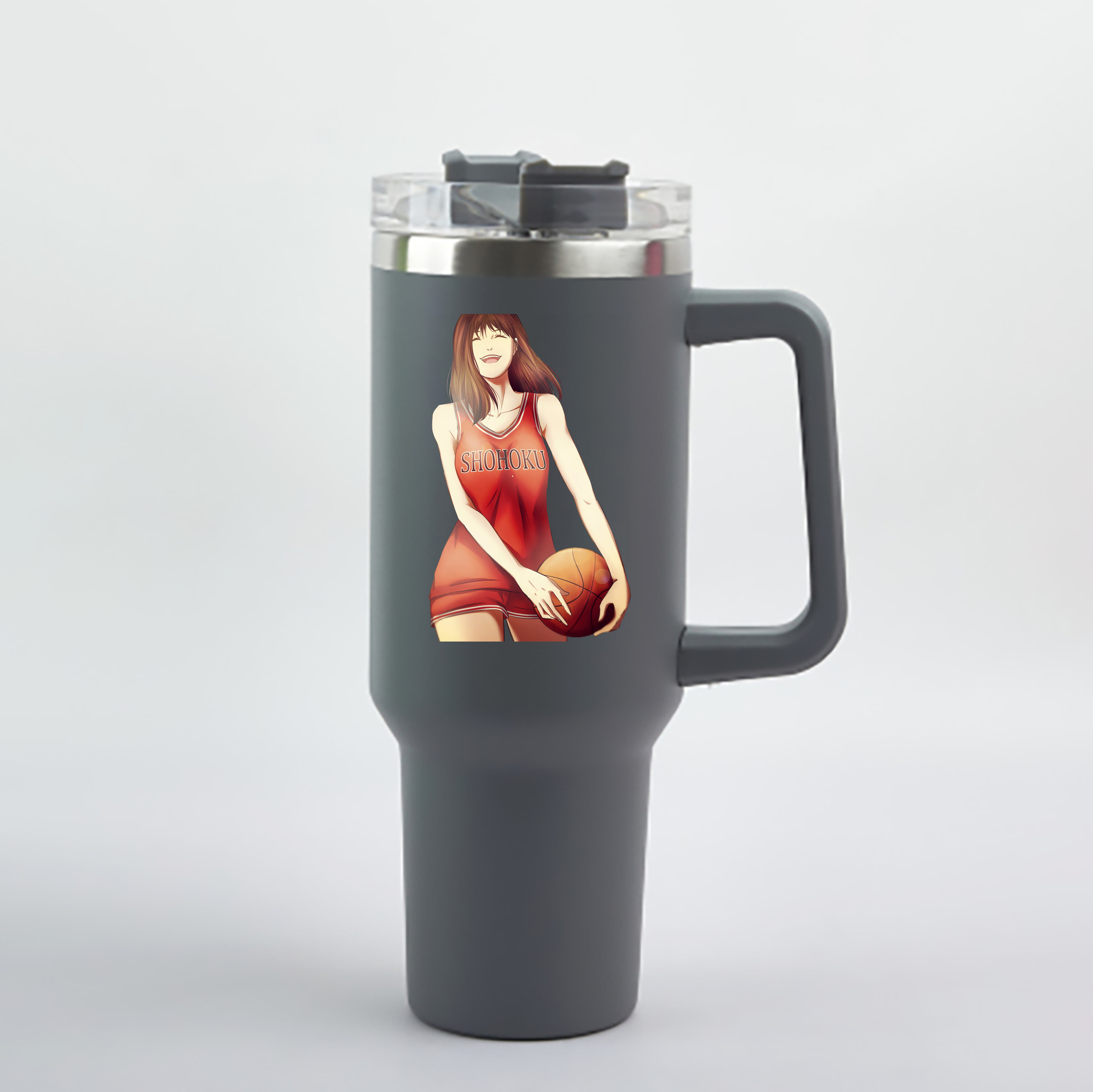 （画像用） SLAM DUNK／スラムダンク 1200mL車用タンブラー - クリスタルステッカー（プラスチックストロー付き）