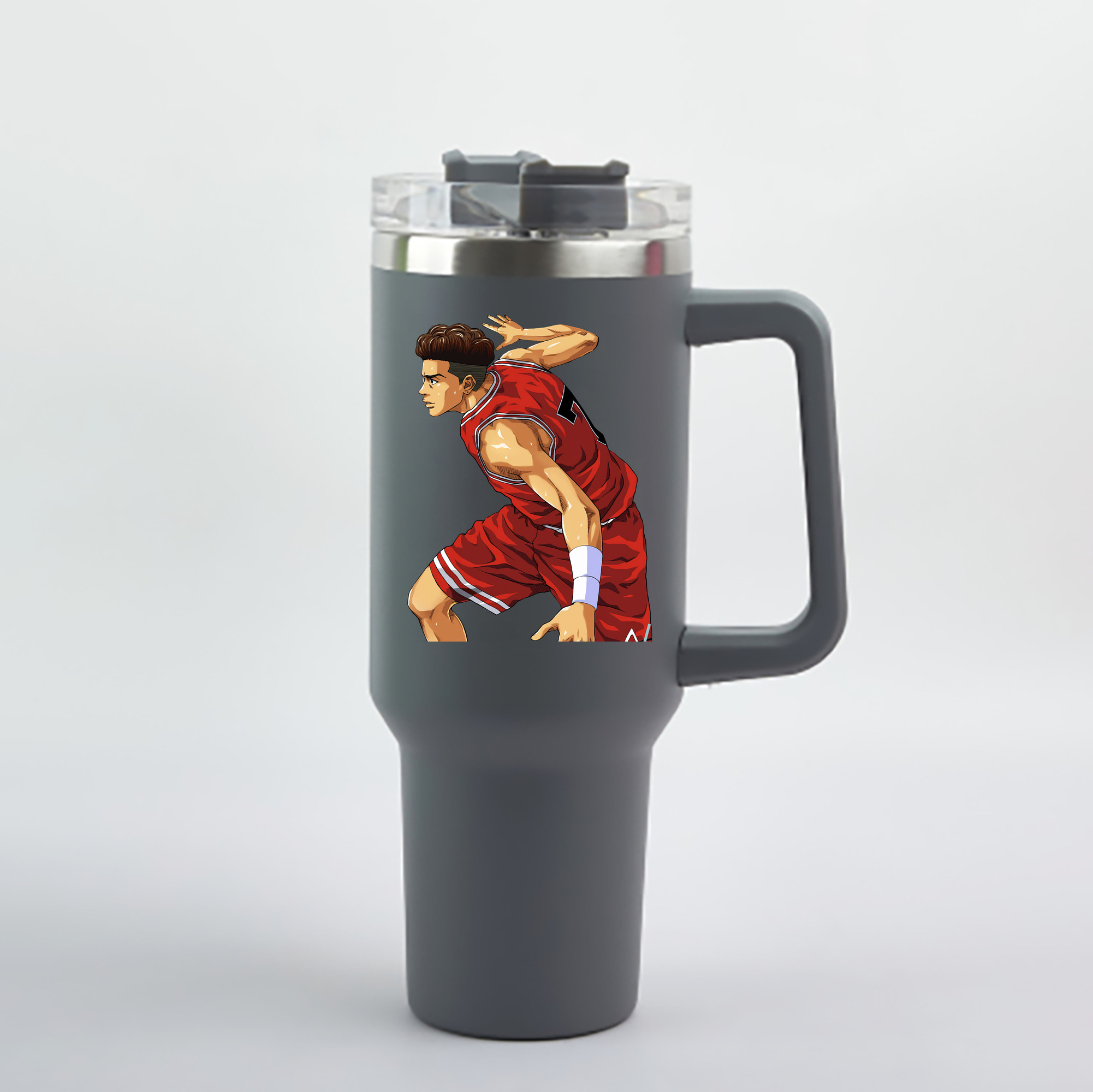（画像用） SLAM DUNK／スラムダンク 1200mL車用タンブラー - クリスタルステッカー（プラスチックストロー付き）