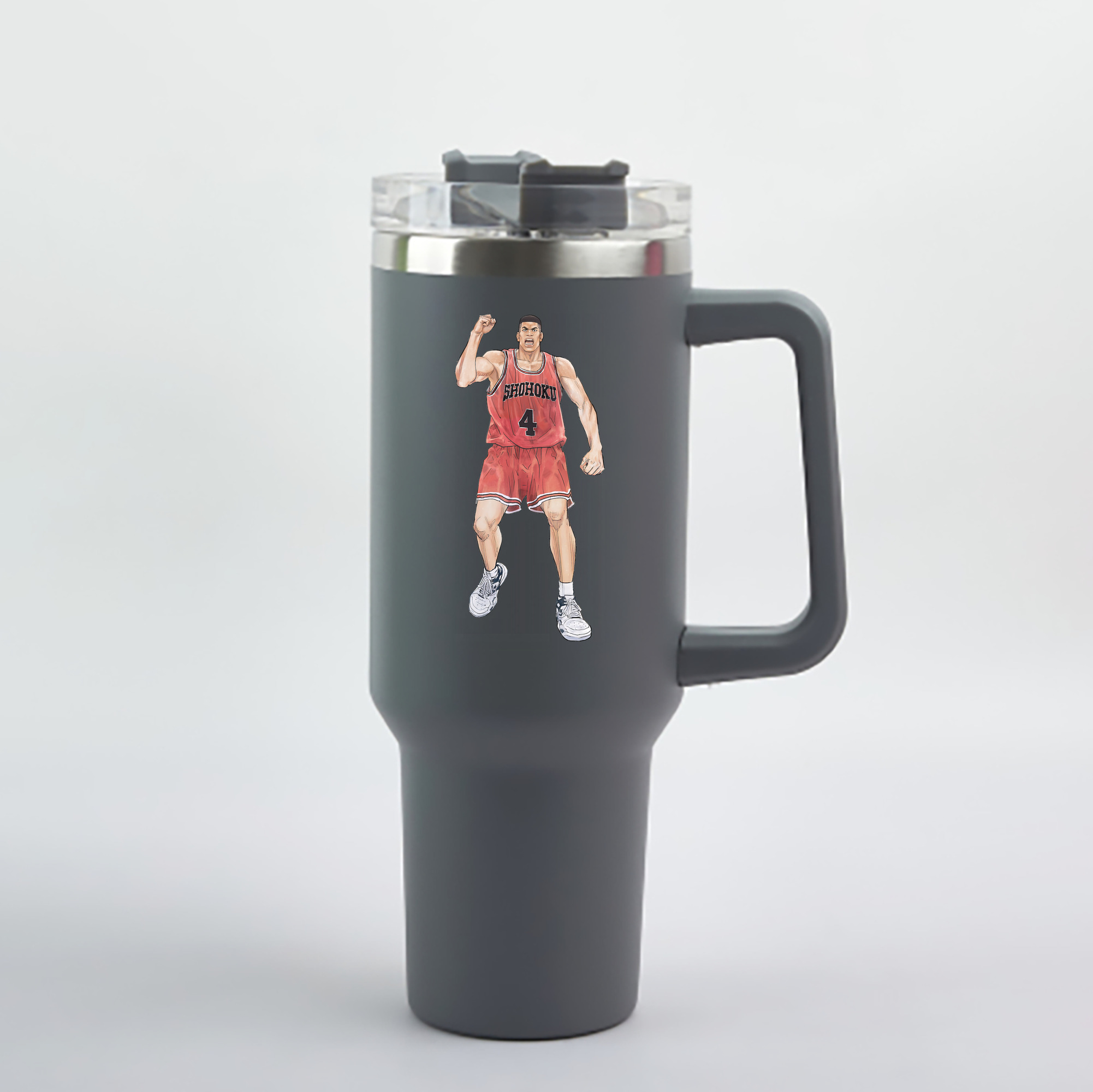 （画像用） SLAM DUNK／スラムダンク 1200mL車用タンブラー - クリスタルステッカー（プラスチックストロー付き）