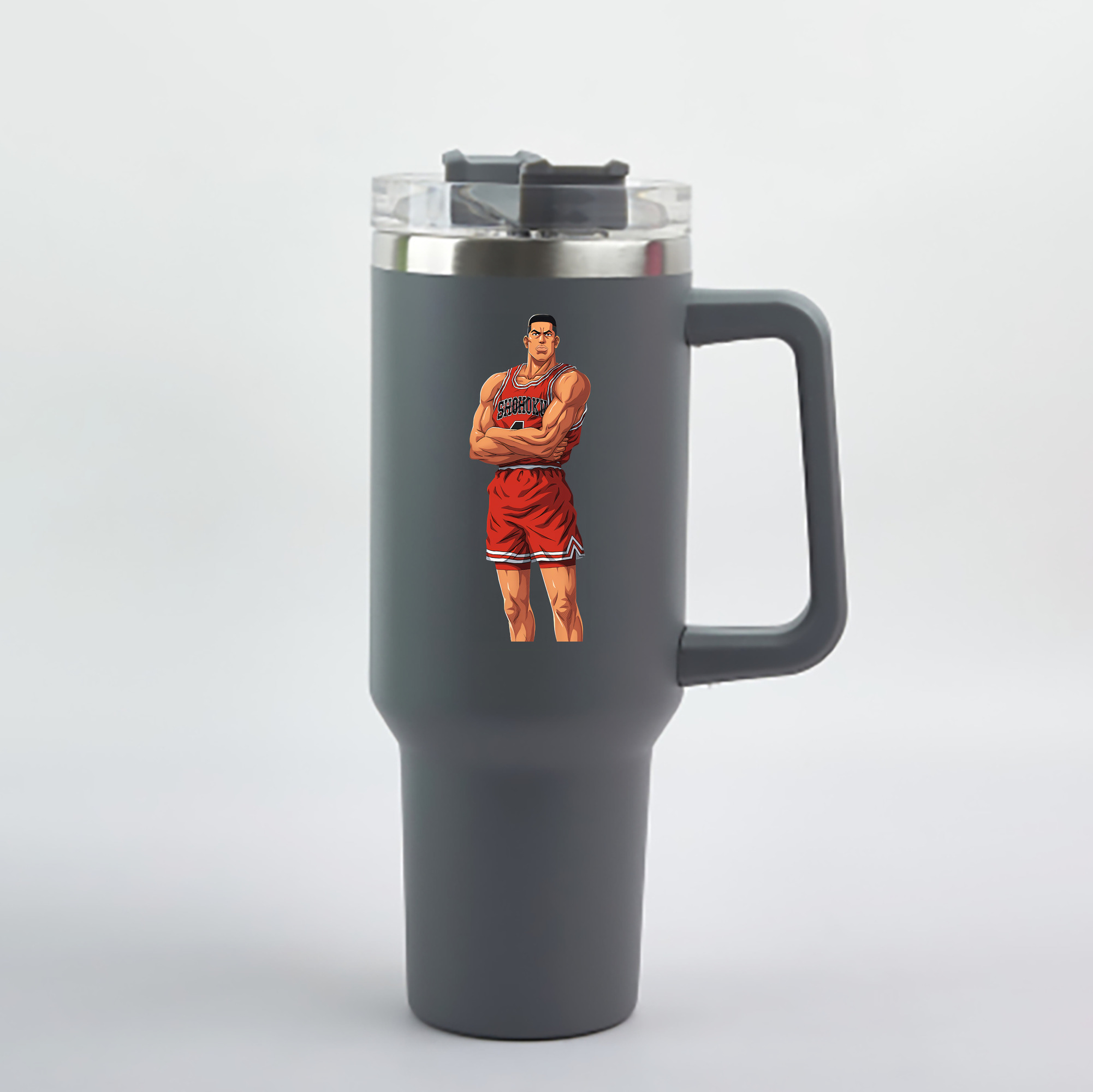 （画像用） SLAM DUNK／スラムダンク 1200mL車用タンブラー - クリスタルステッカー（プラスチックストロー付き）