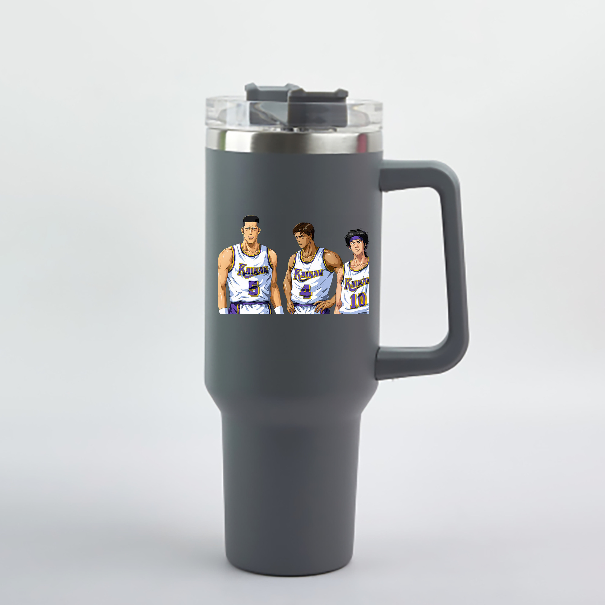 （画像用） SLAM DUNK／スラムダンク 1200mL車用タンブラー - クリスタルステッカー（プラスチックストロー付き）