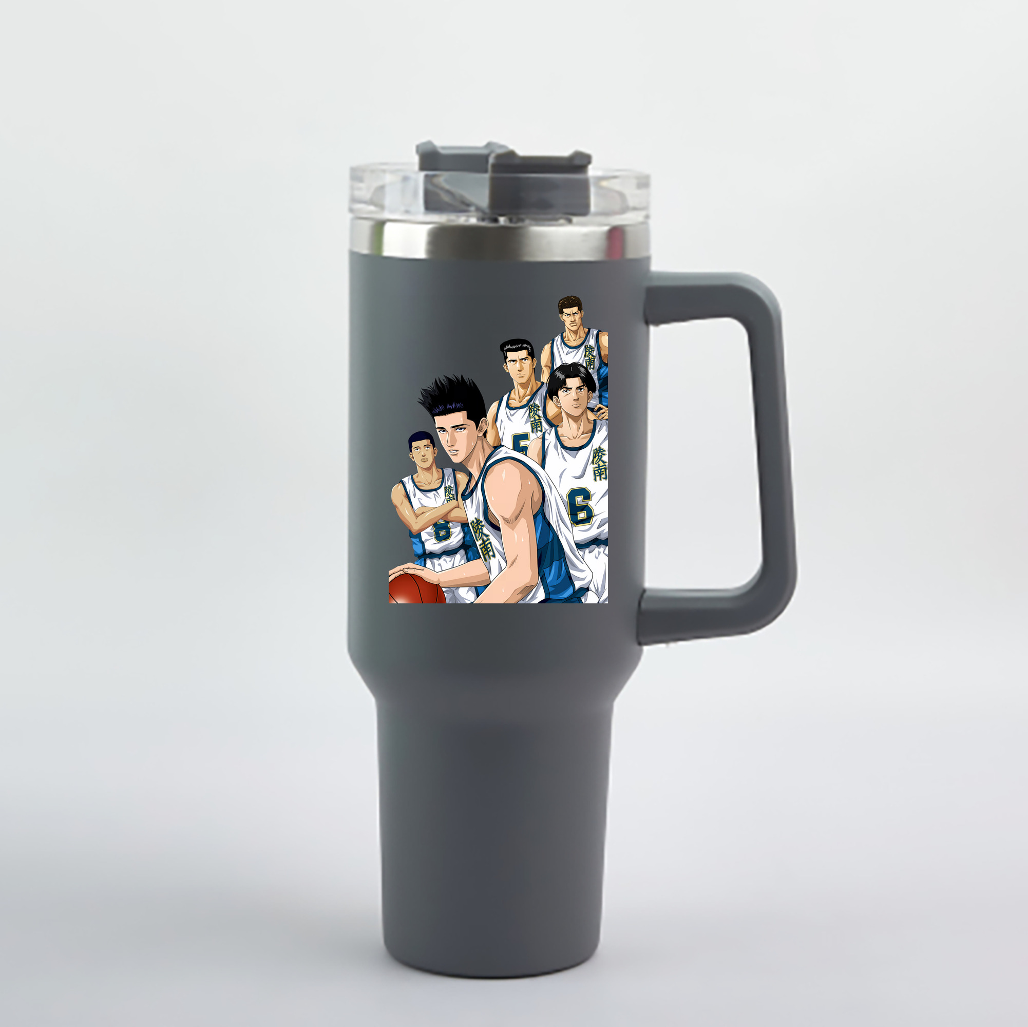 （画像用） SLAM DUNK／スラムダンク 1200mL車用タンブラー - クリスタルステッカー（プラスチックストロー付き）