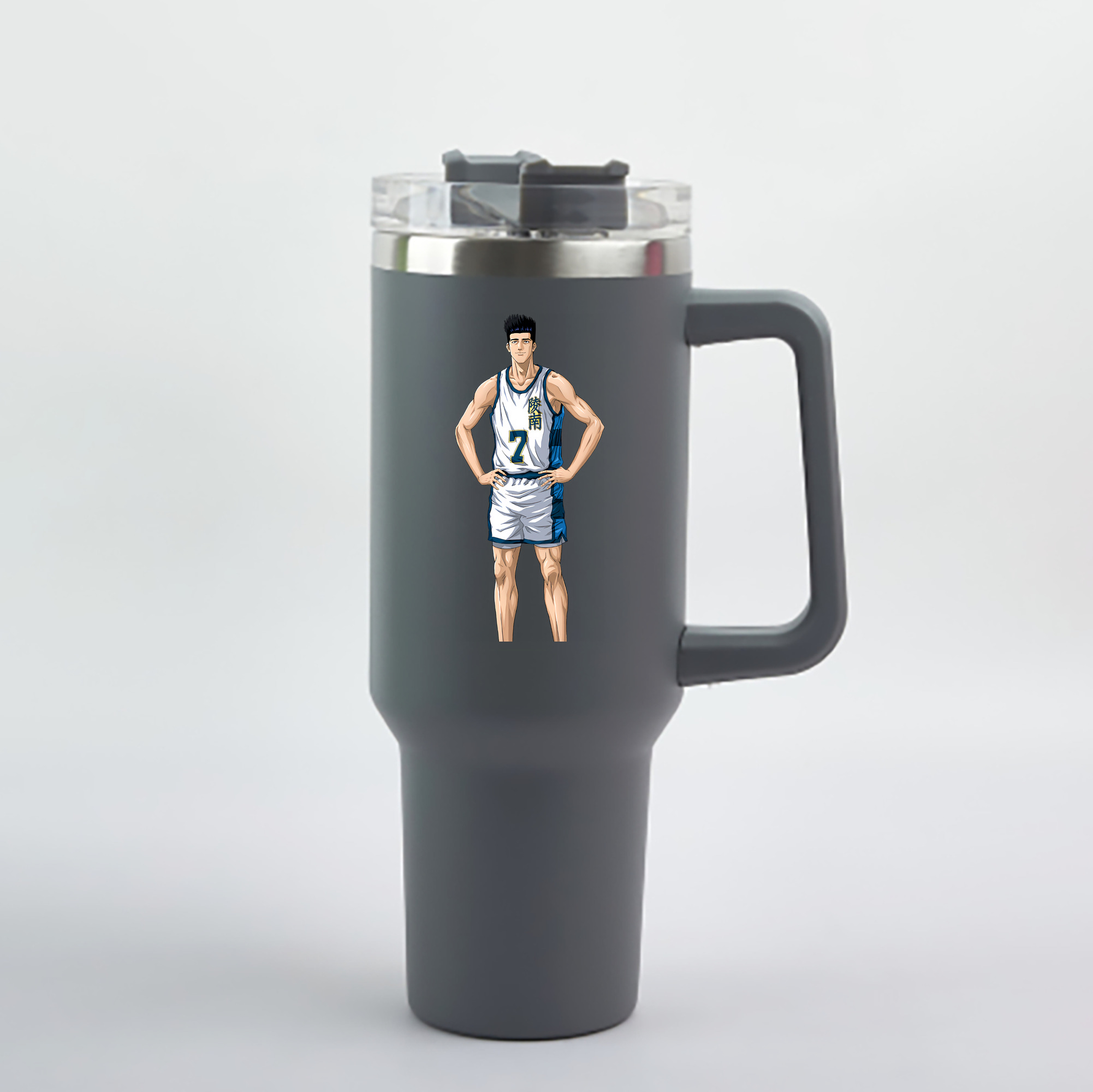（画像用） SLAM DUNK／スラムダンク 1200mL車用タンブラー - クリスタルステッカー（プラスチックストロー付き）