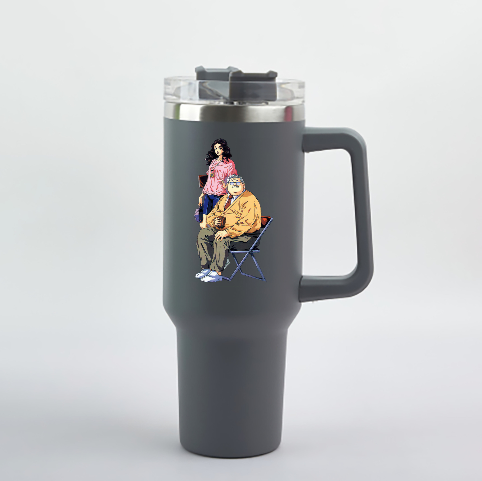 （画像用） SLAM DUNK／スラムダンク 1200mL車用タンブラー - クリスタルステッカー（プラスチックストロー付き）