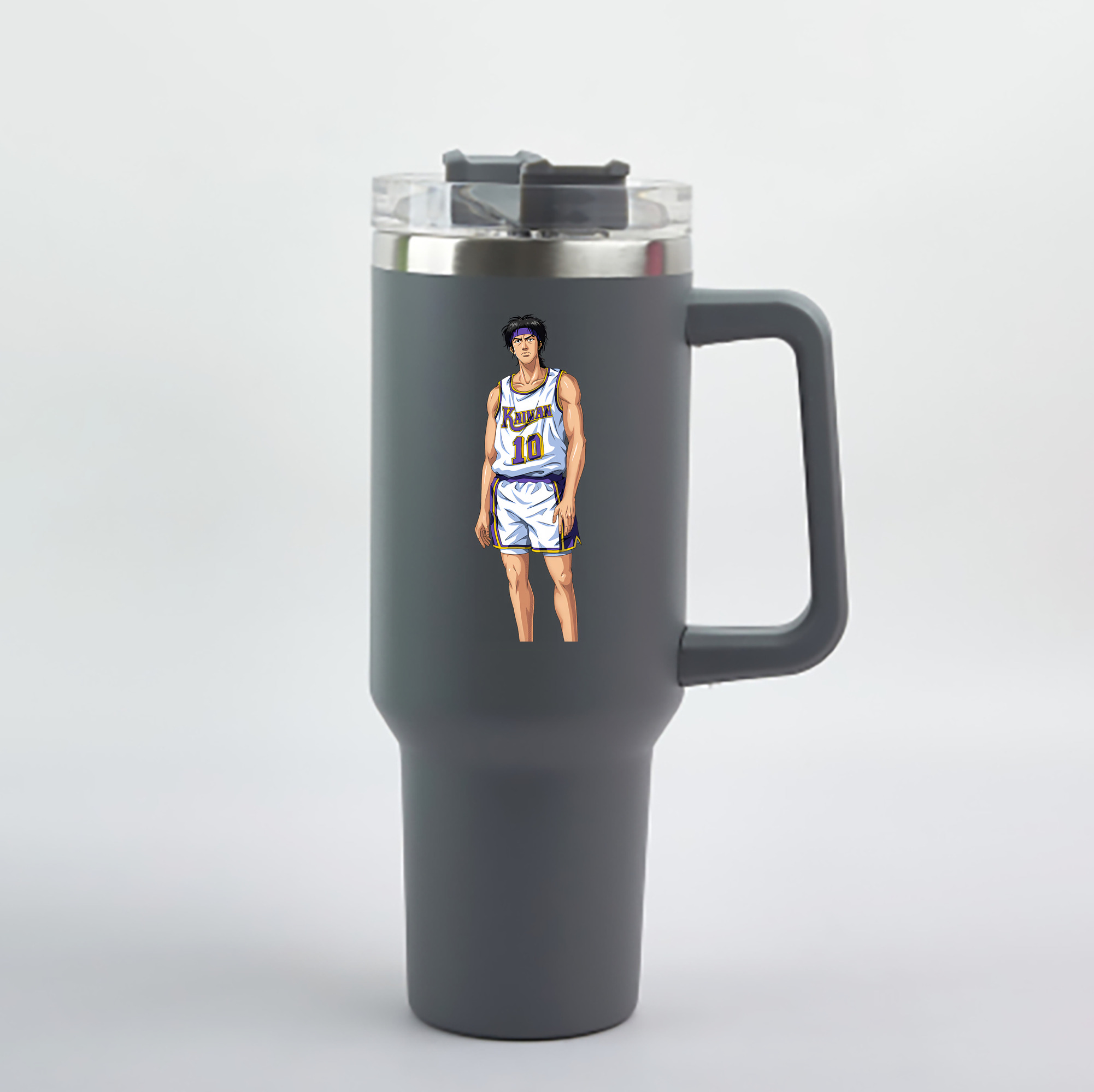 （画像用） SLAM DUNK／スラムダンク 1200mL車用タンブラー - クリスタルステッカー（プラスチックストロー付き）