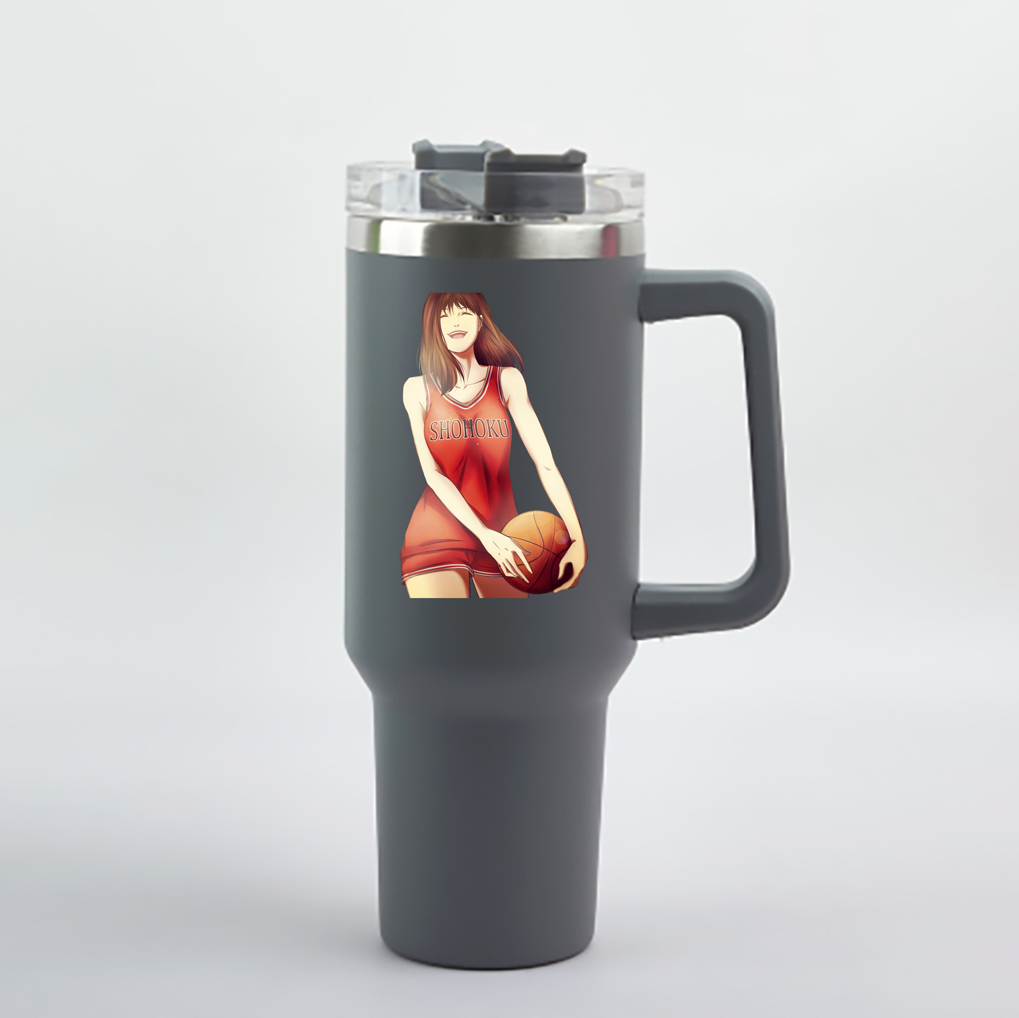 （画像用） SLAM DUNK／スラムダンク 1200mL車用タンブラー - クリスタルステッカー（プラスチックストロー付き）