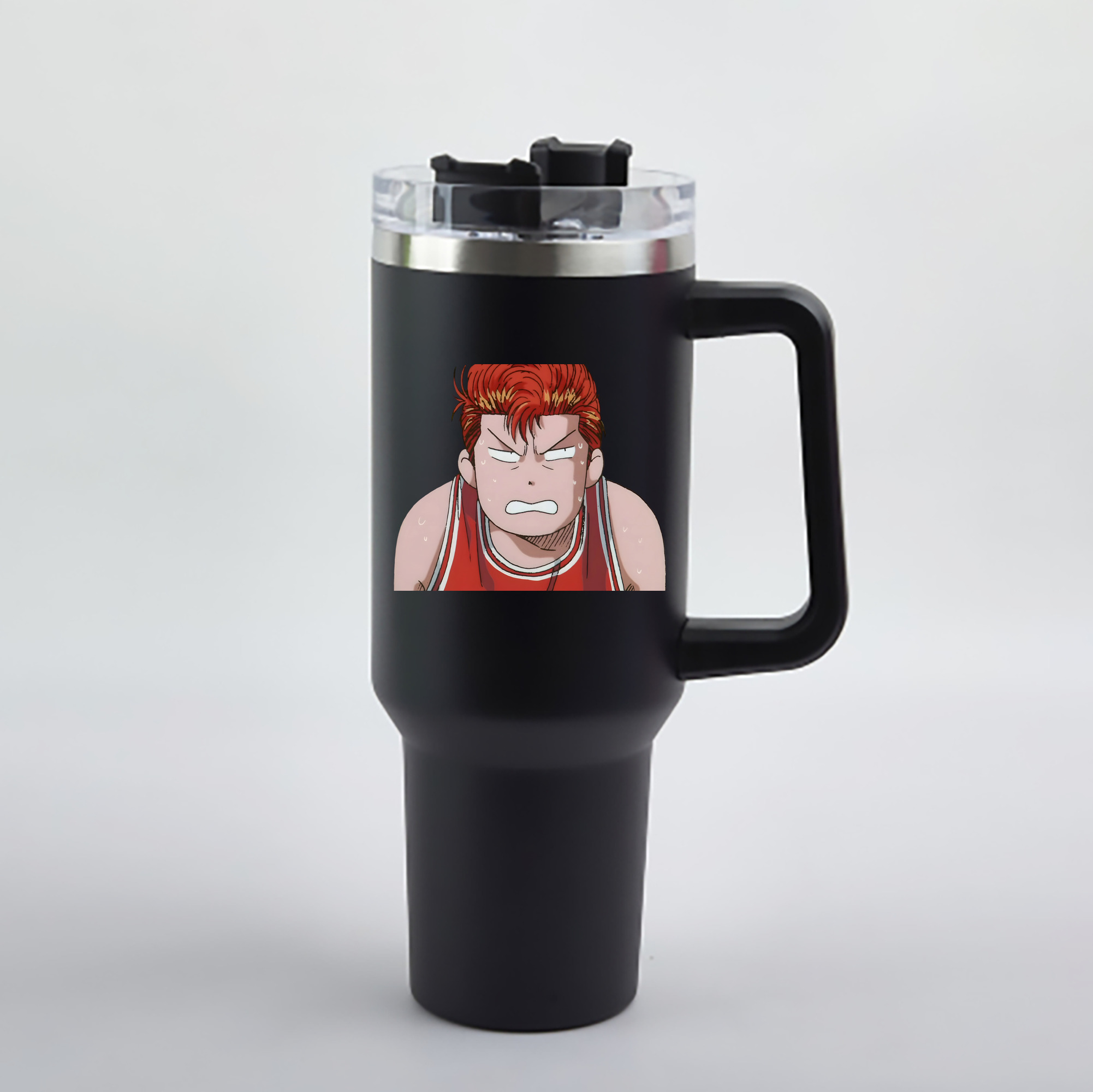 （画像用） SLAM DUNK／スラムダンク 1200mL車用タンブラー - クリスタルステッカー（プラスチックストロー付き）