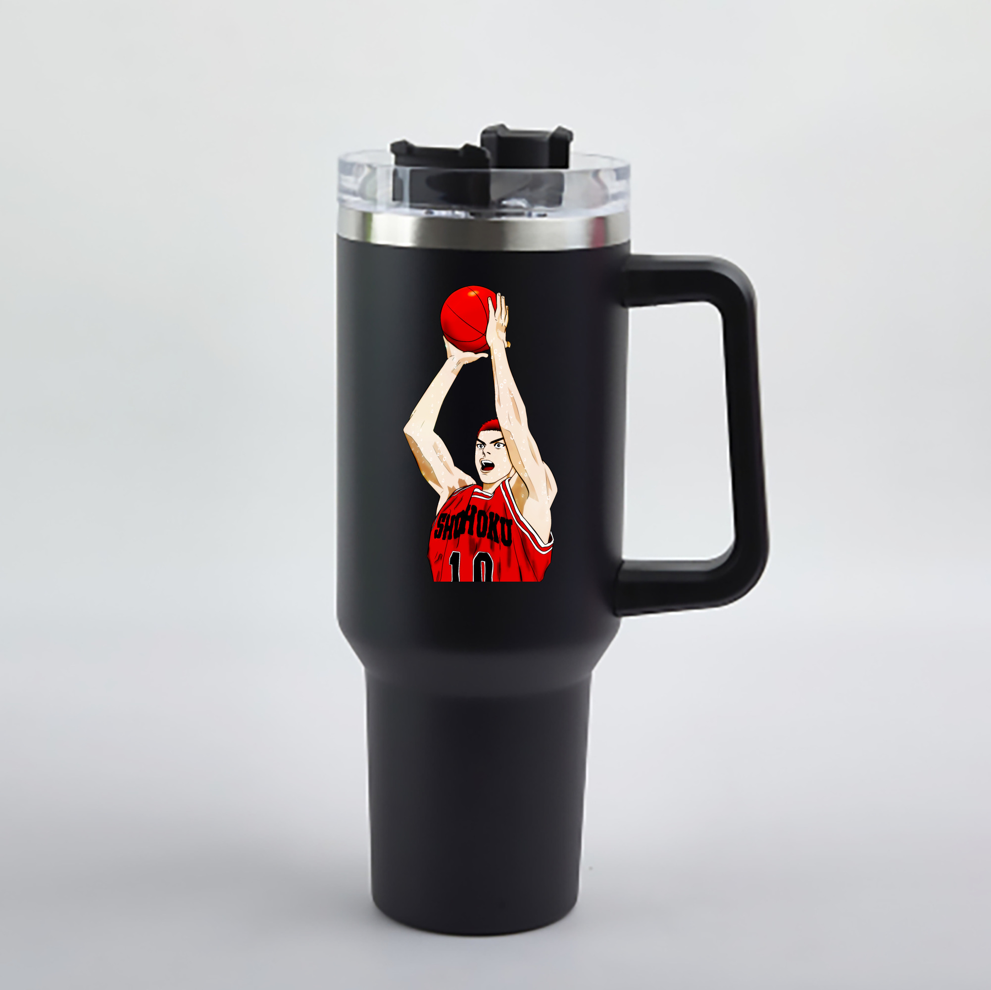 （画像用） SLAM DUNK／スラムダンク 1200mL車用タンブラー - クリスタルステッカー（プラスチックストロー付き）