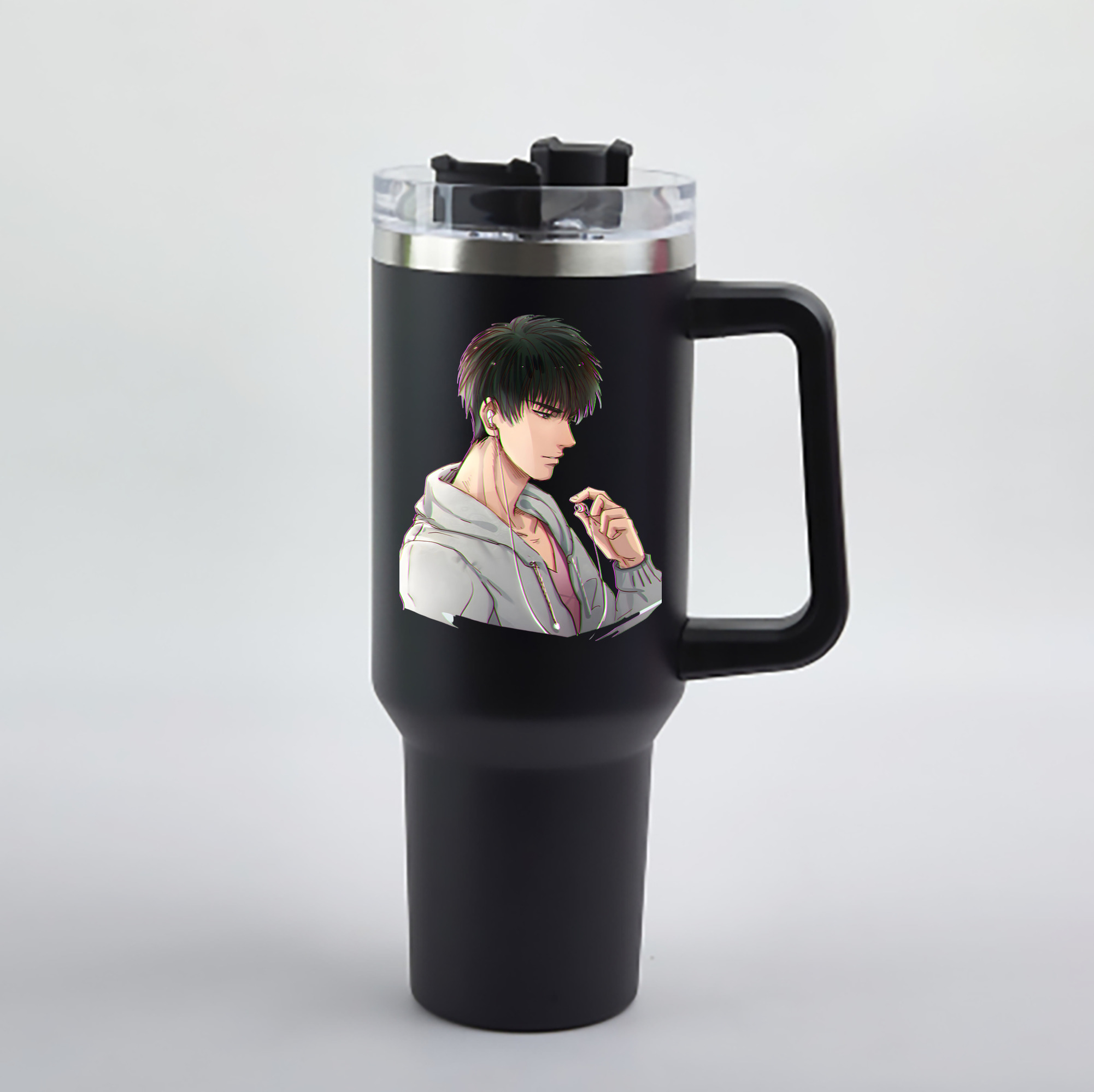 （画像用） SLAM DUNK／スラムダンク 1200mL車用タンブラー - クリスタルステッカー（プラスチックストロー付き）