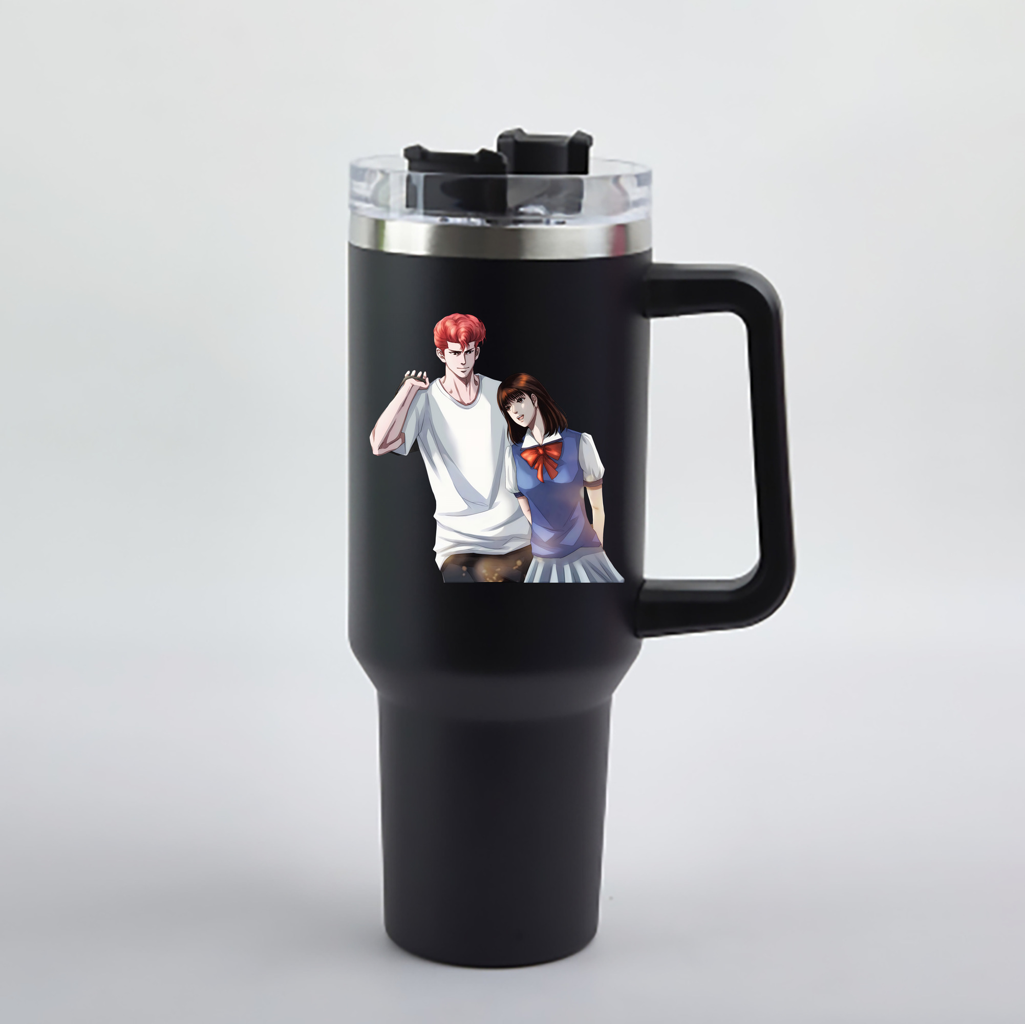 （画像用） SLAM DUNK／スラムダンク 1200mL車用タンブラー - クリスタルステッカー（プラスチックストロー付き）