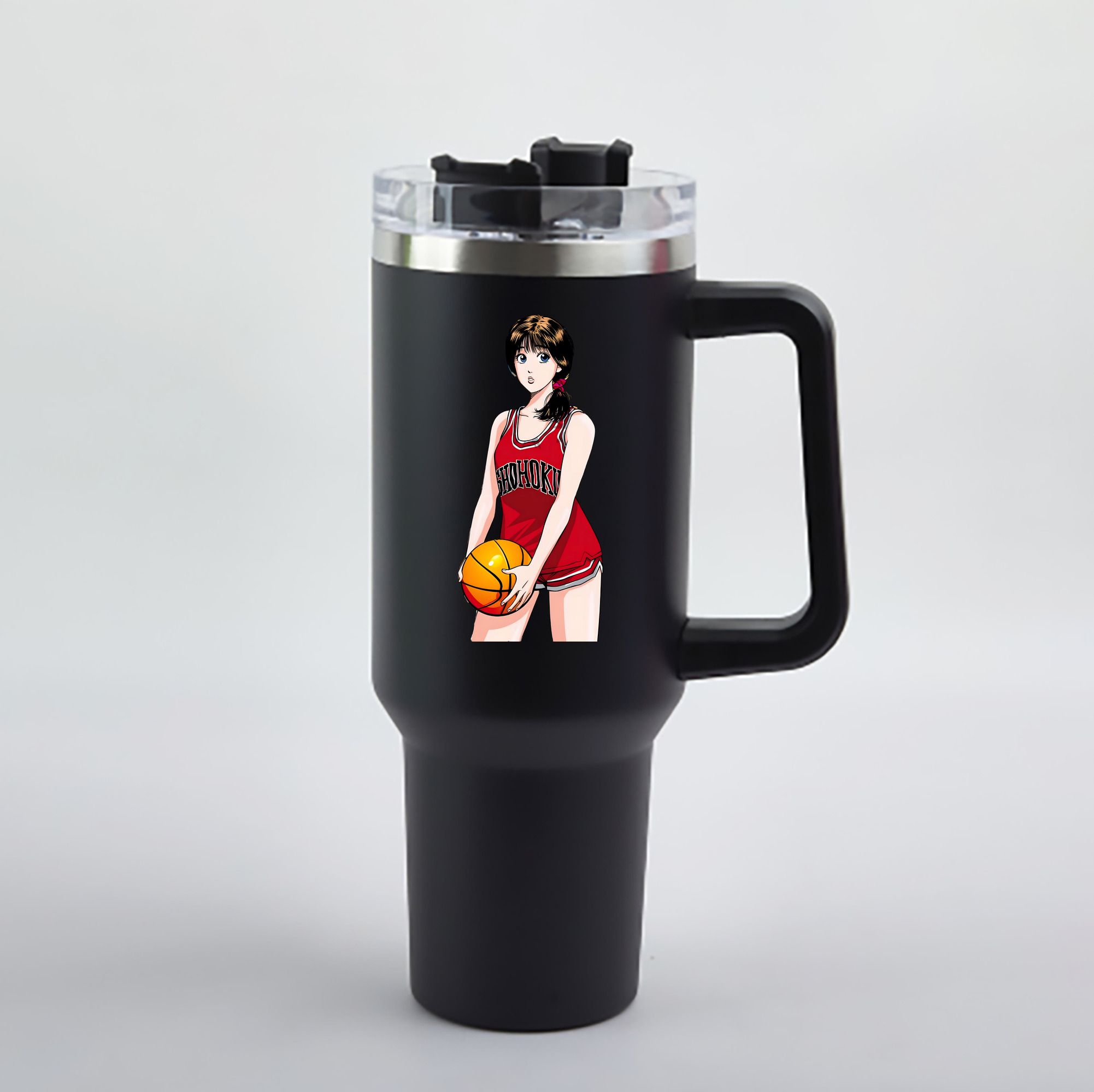 （画像用） SLAM DUNK／スラムダンク 1200mL車用タンブラー - クリスタルステッカー（プラスチックストロー付き）