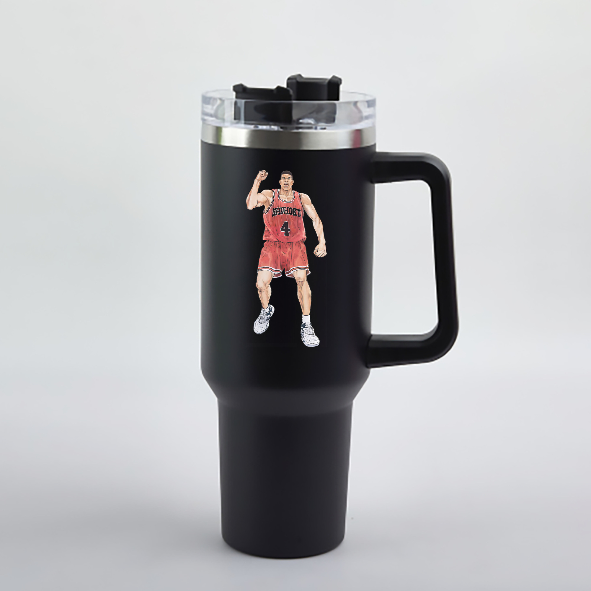 （画像用） SLAM DUNK／スラムダンク 1200mL車用タンブラー - クリスタルステッカー（プラスチックストロー付き）