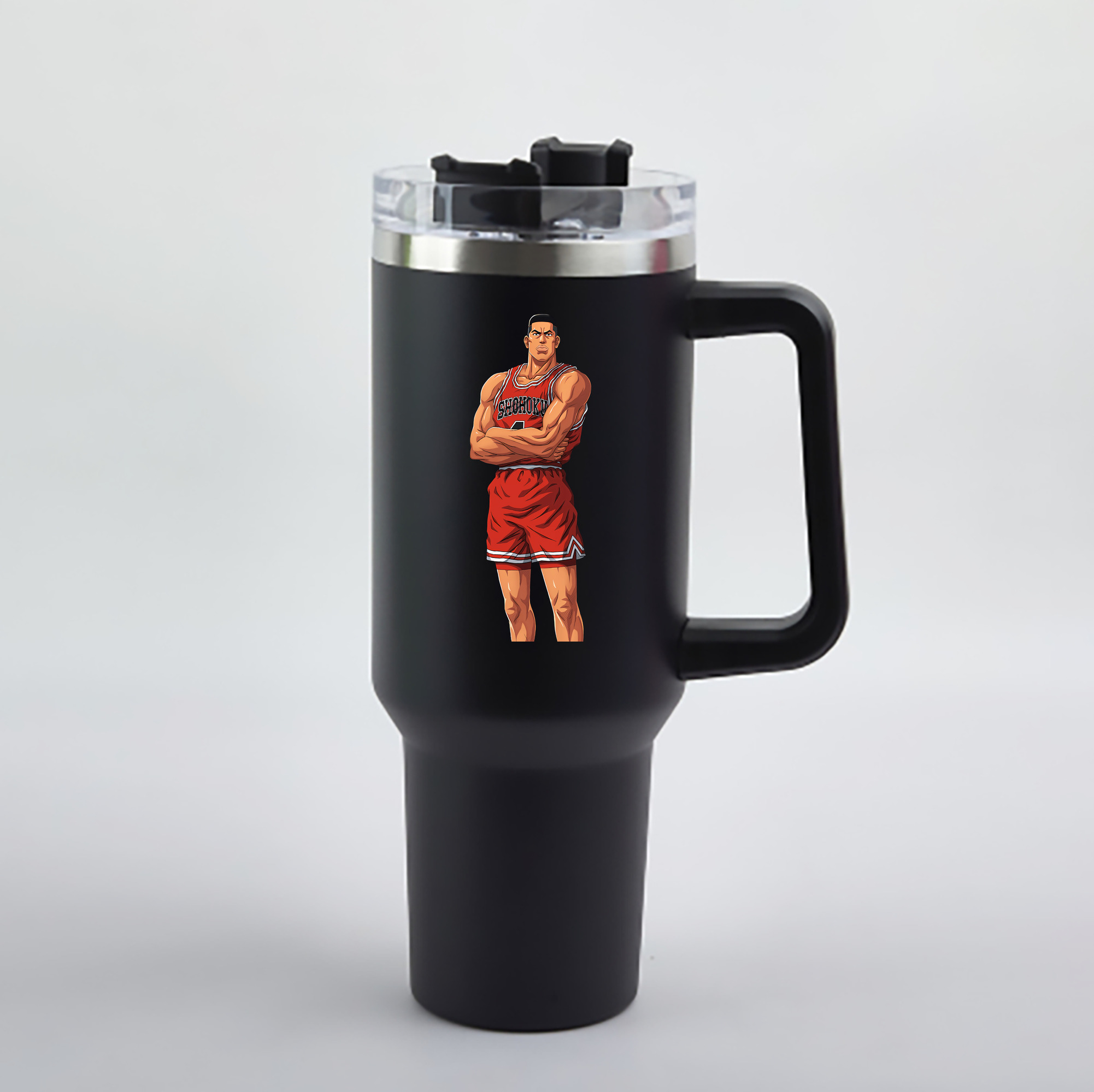 （画像用） SLAM DUNK／スラムダンク 1200mL車用タンブラー - クリスタルステッカー（プラスチックストロー付き）