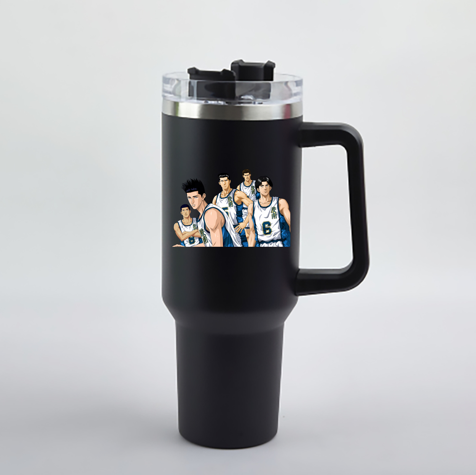 （画像用） SLAM DUNK／スラムダンク 1200mL車用タンブラー - クリスタルステッカー（プラスチックストロー付き）