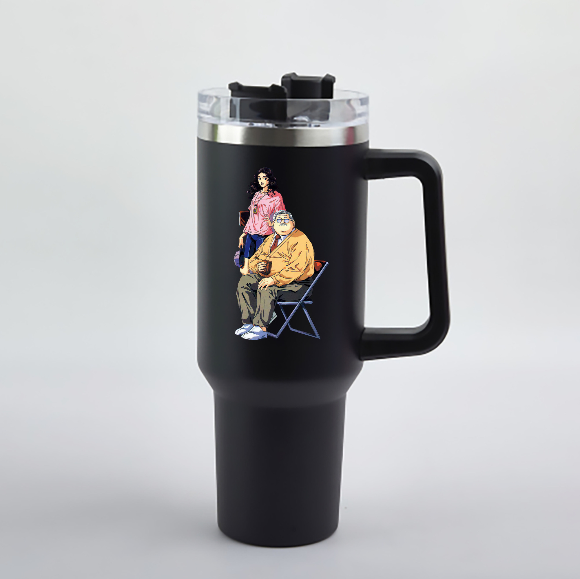 （画像用） SLAM DUNK／スラムダンク 1200mL車用タンブラー - クリスタルステッカー（プラスチックストロー付き）