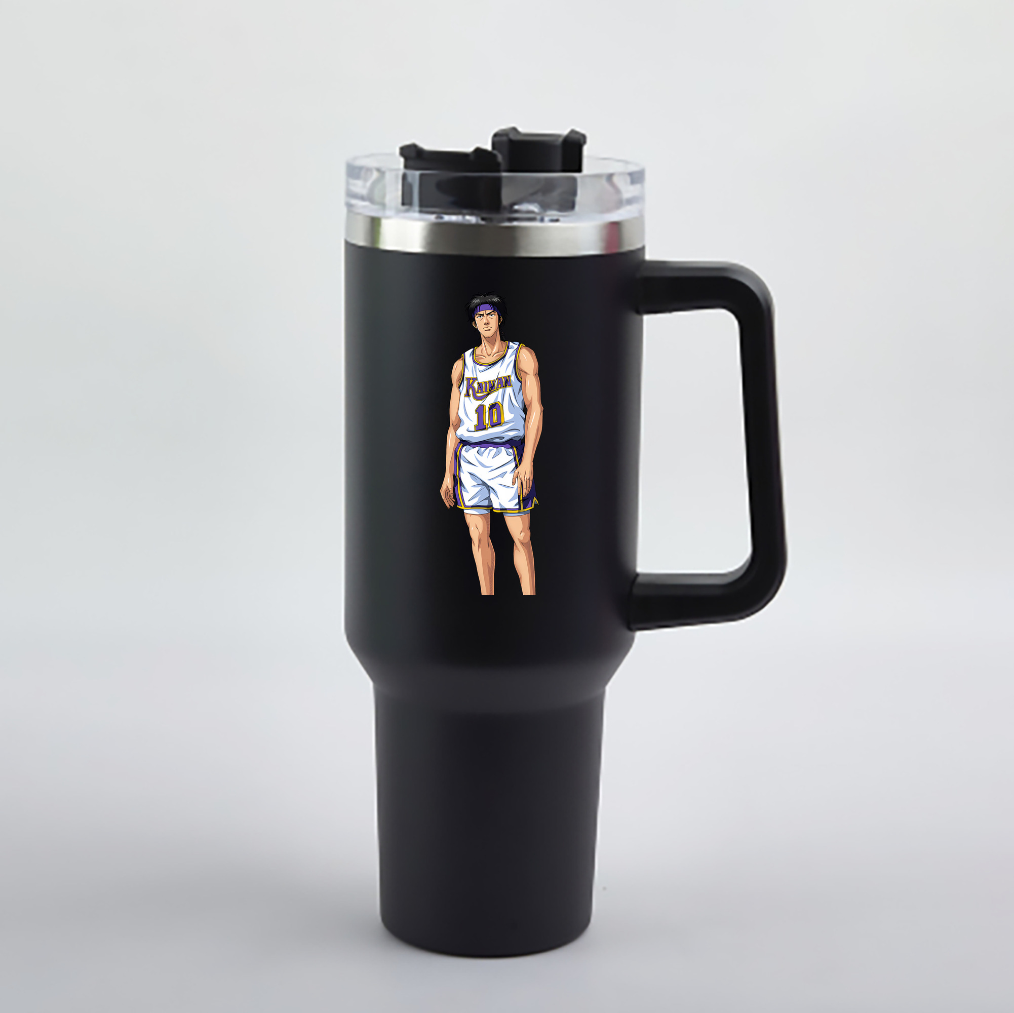 （画像用） SLAM DUNK／スラムダンク 1200mL車用タンブラー - クリスタルステッカー（プラスチックストロー付き）