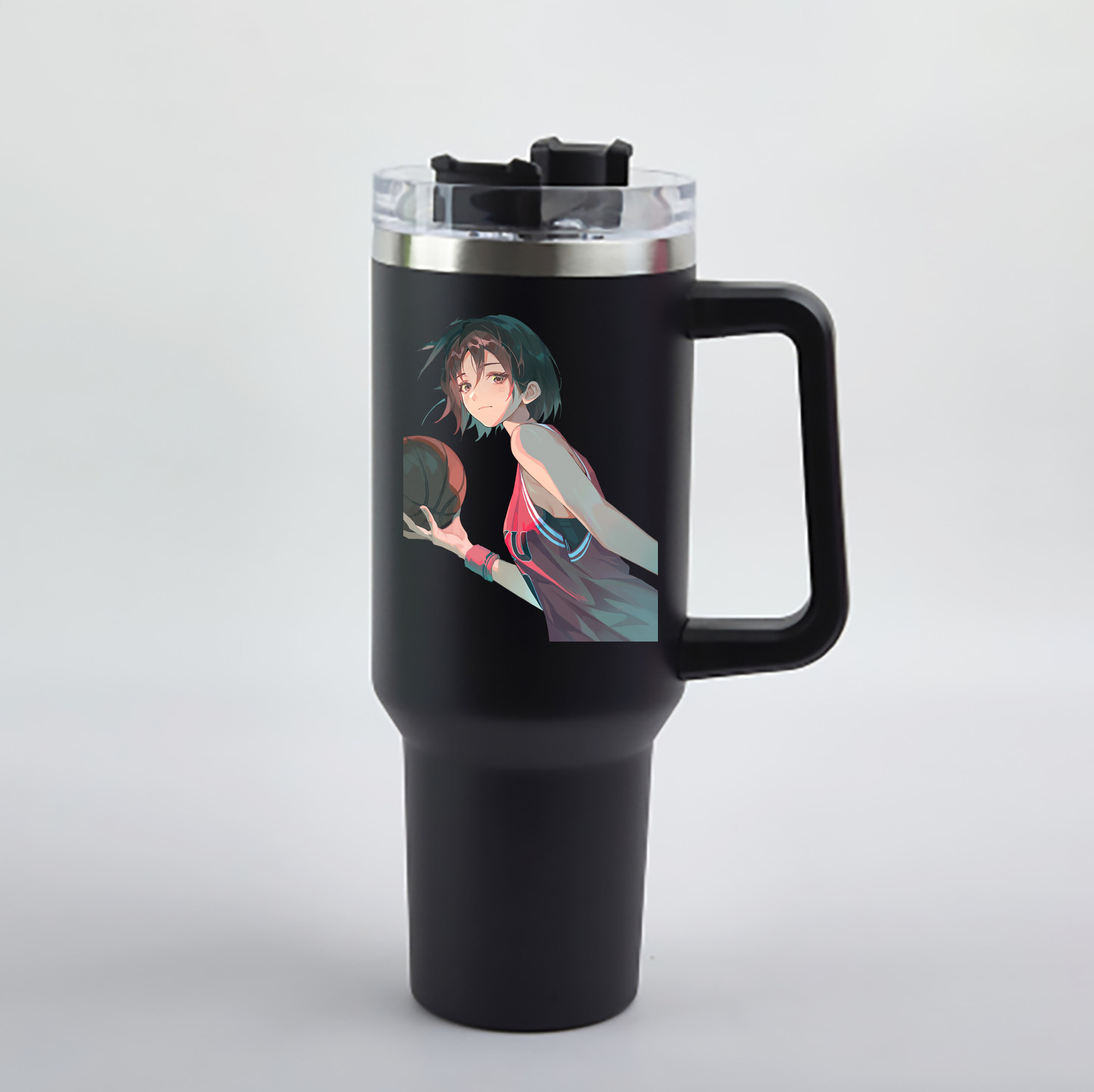（画像用） SLAM DUNK／スラムダンク 1200mL車用タンブラー - クリスタルステッカー（プラスチックストロー付き）
