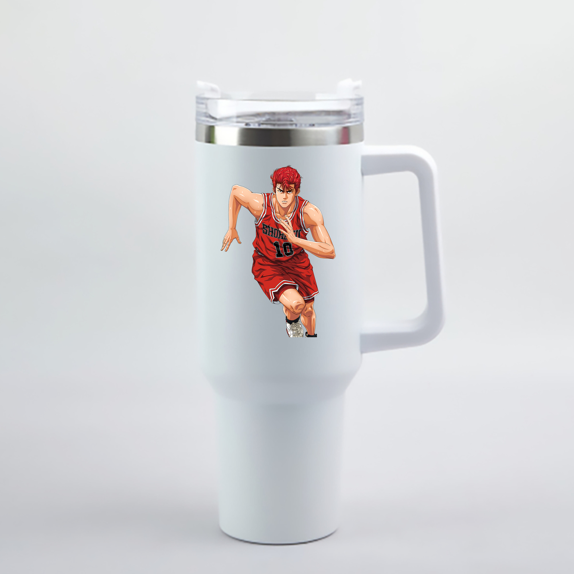 （画像用） SLAM DUNK／スラムダンク 1200mL車用タンブラー - クリスタルステッカー（プラスチックストロー付き）