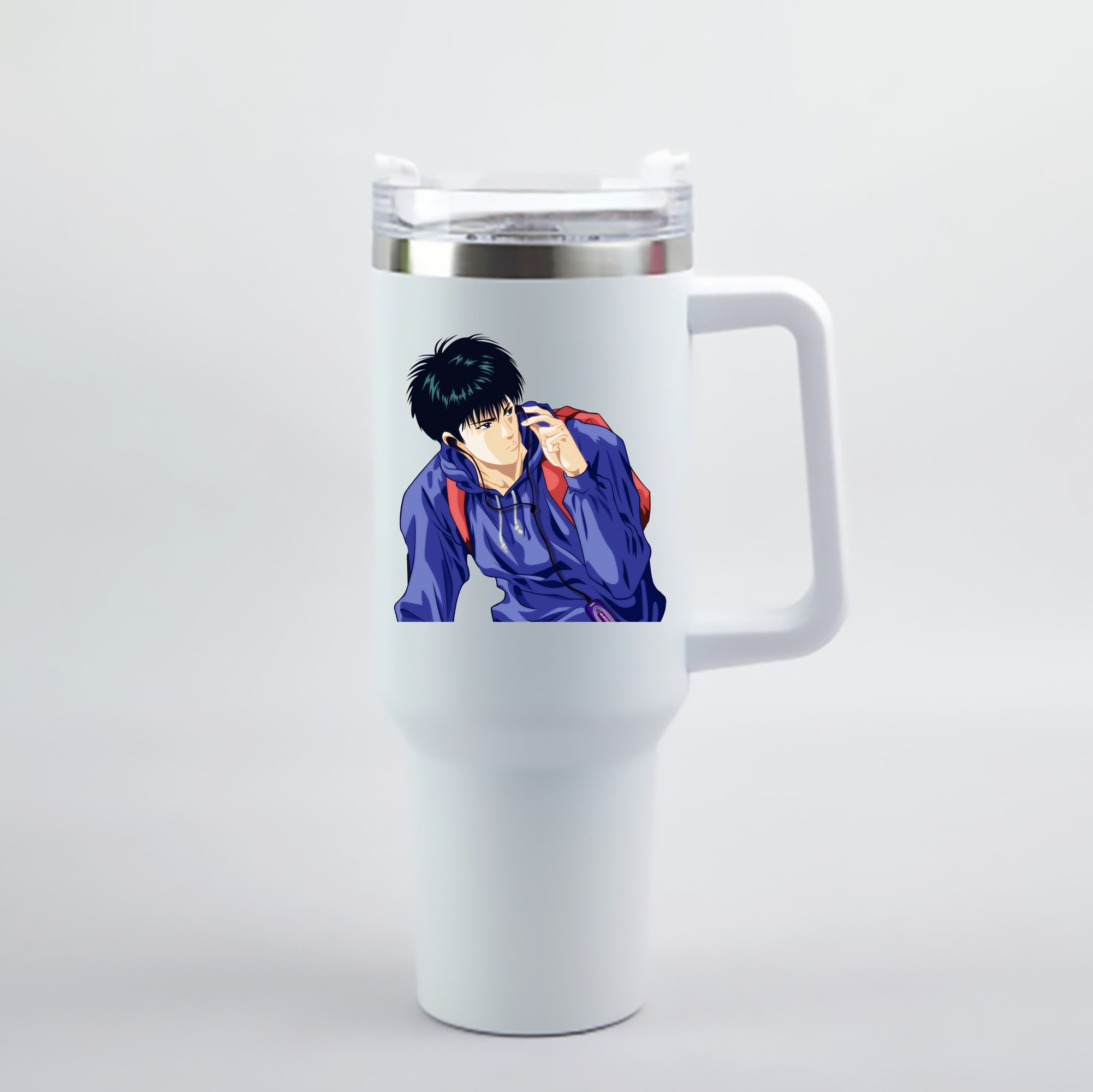 （画像用） SLAM DUNK／スラムダンク 1200mL車用タンブラー - クリスタルステッカー（プラスチックストロー付き）