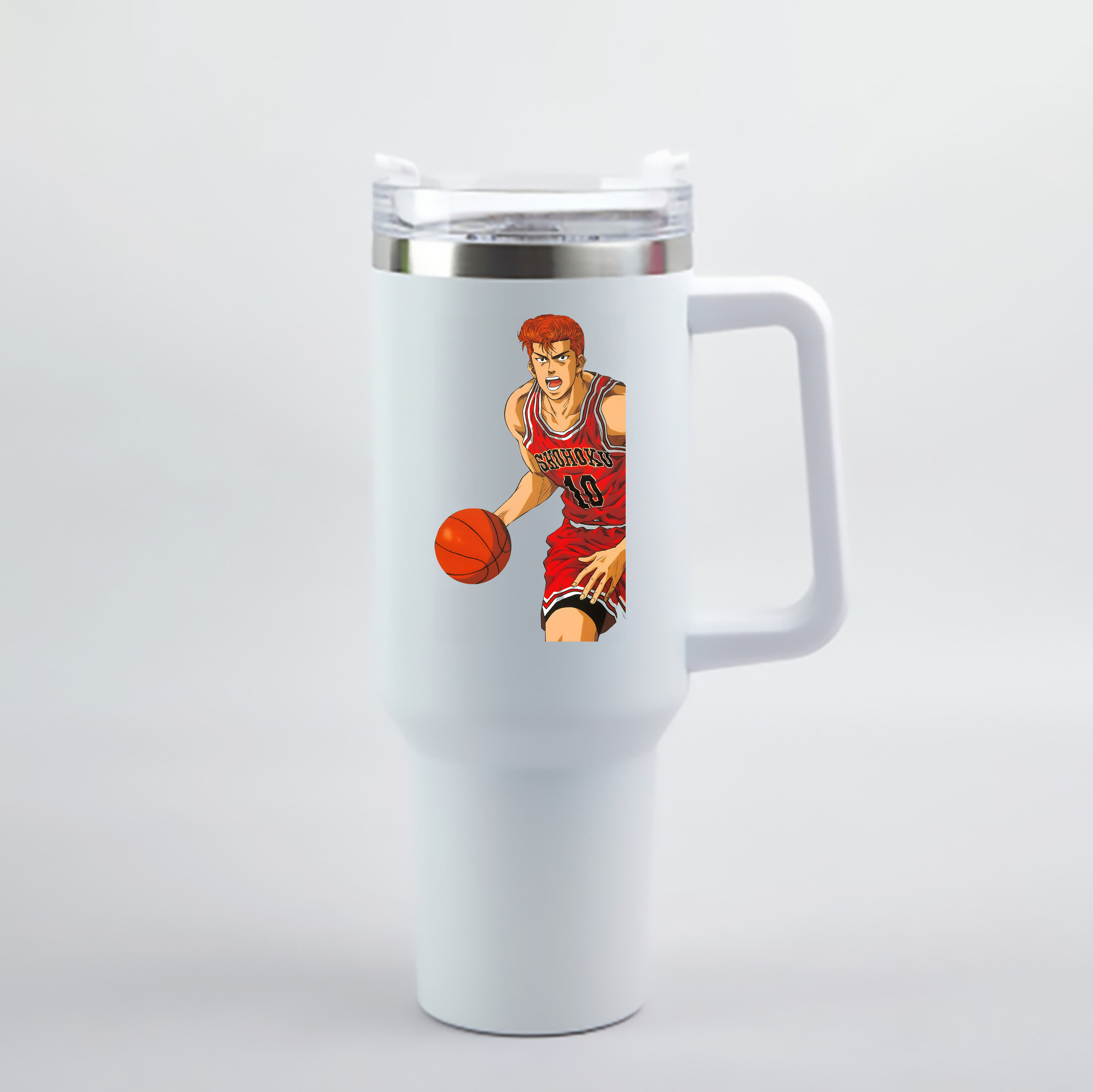 （画像用） SLAM DUNK／スラムダンク 1200mL車用タンブラー - クリスタルステッカー（プラスチックストロー付き）