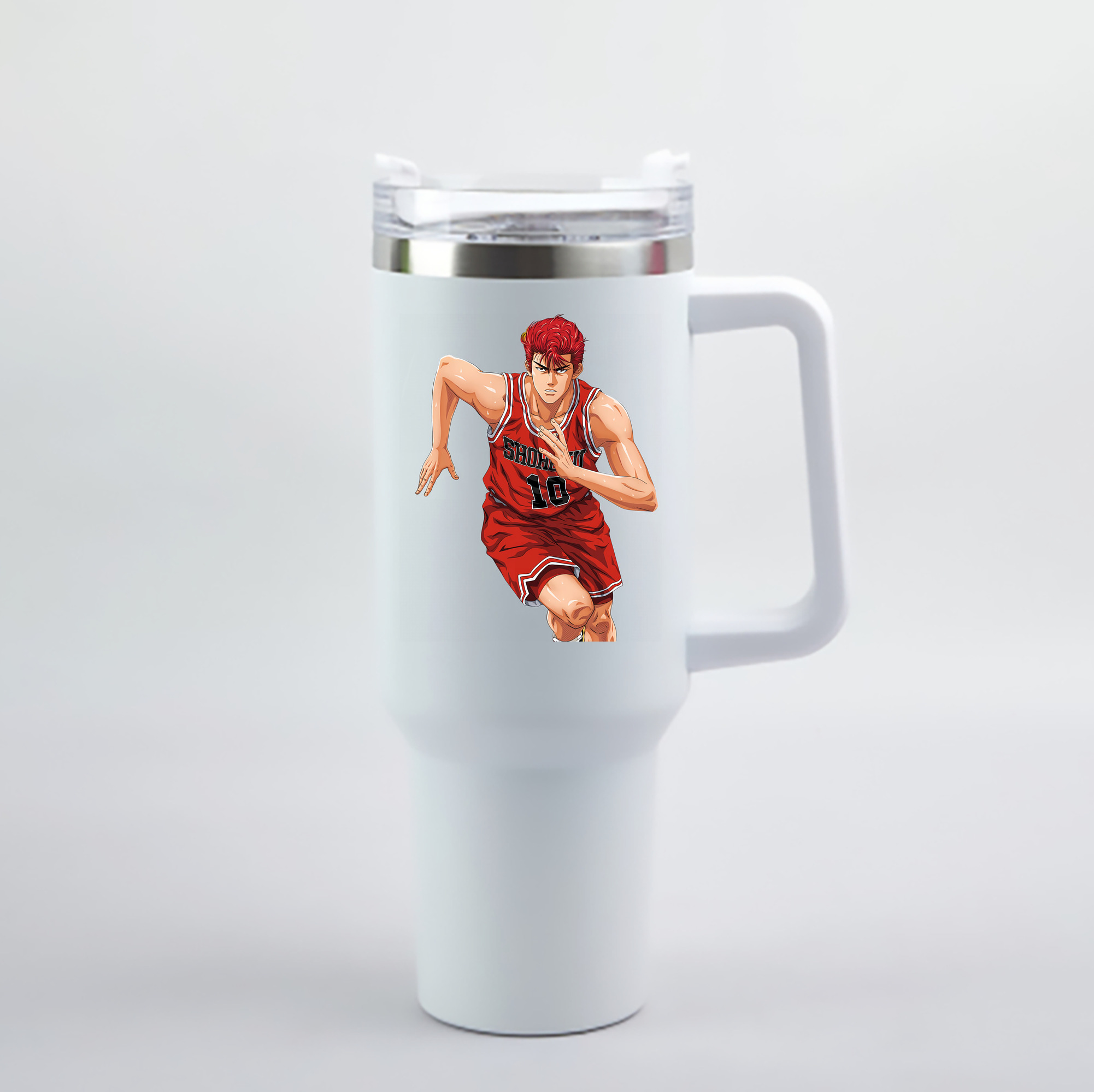 （画像用） SLAM DUNK／スラムダンク 1200mL車用タンブラー - クリスタルステッカー（プラスチックストロー付き）