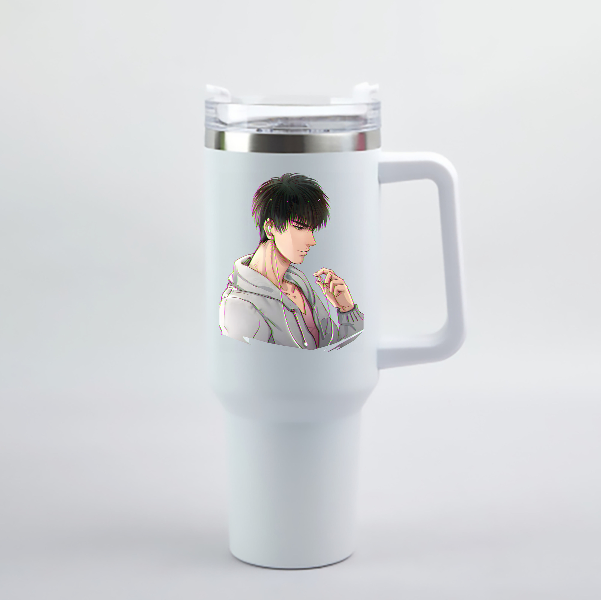 （画像用） SLAM DUNK／スラムダンク 1200mL車用タンブラー - クリスタルステッカー（プラスチックストロー付き）