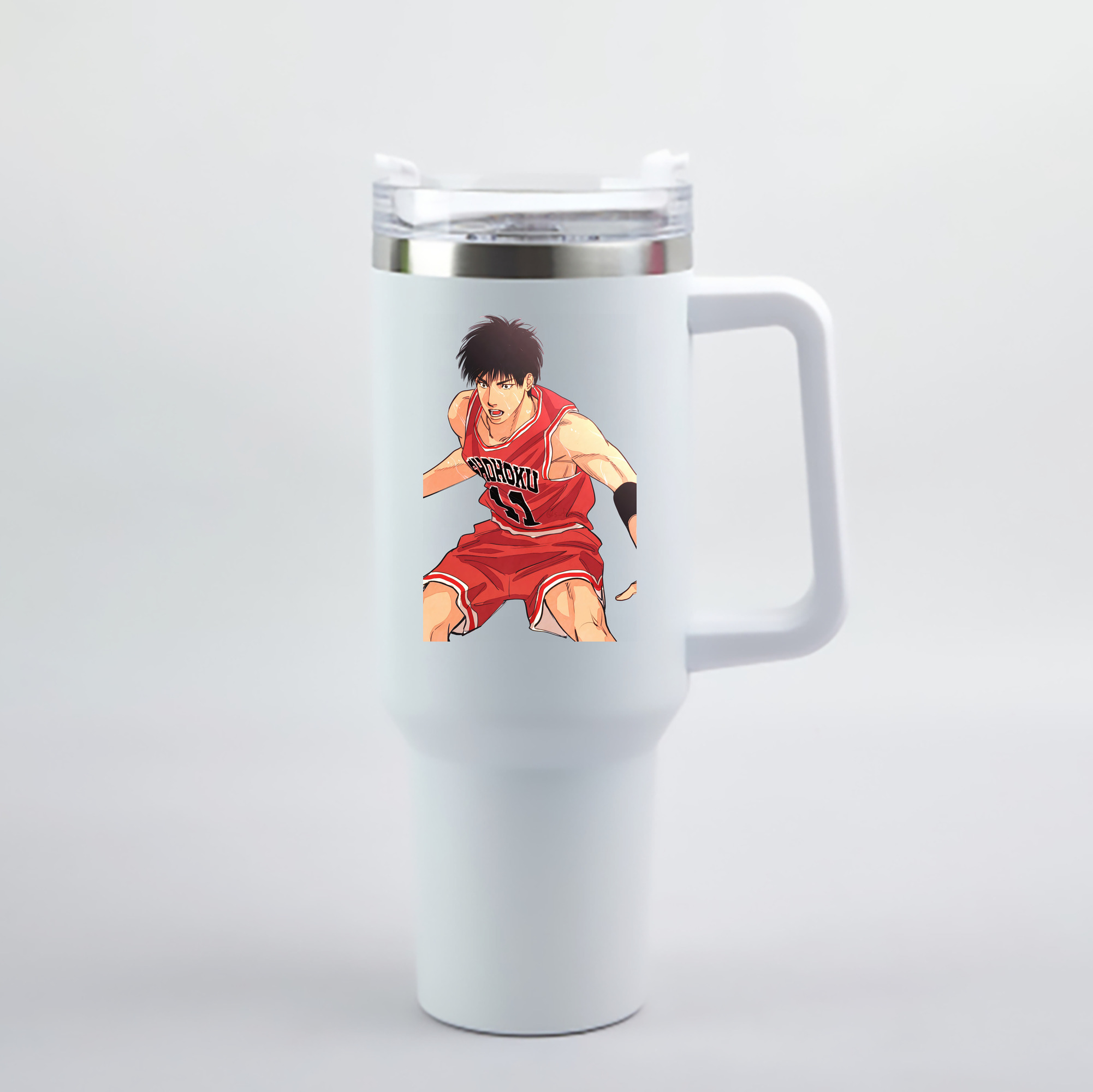 （画像用） SLAM DUNK／スラムダンク 1200mL車用タンブラー - クリスタルステッカー（プラスチックストロー付き）