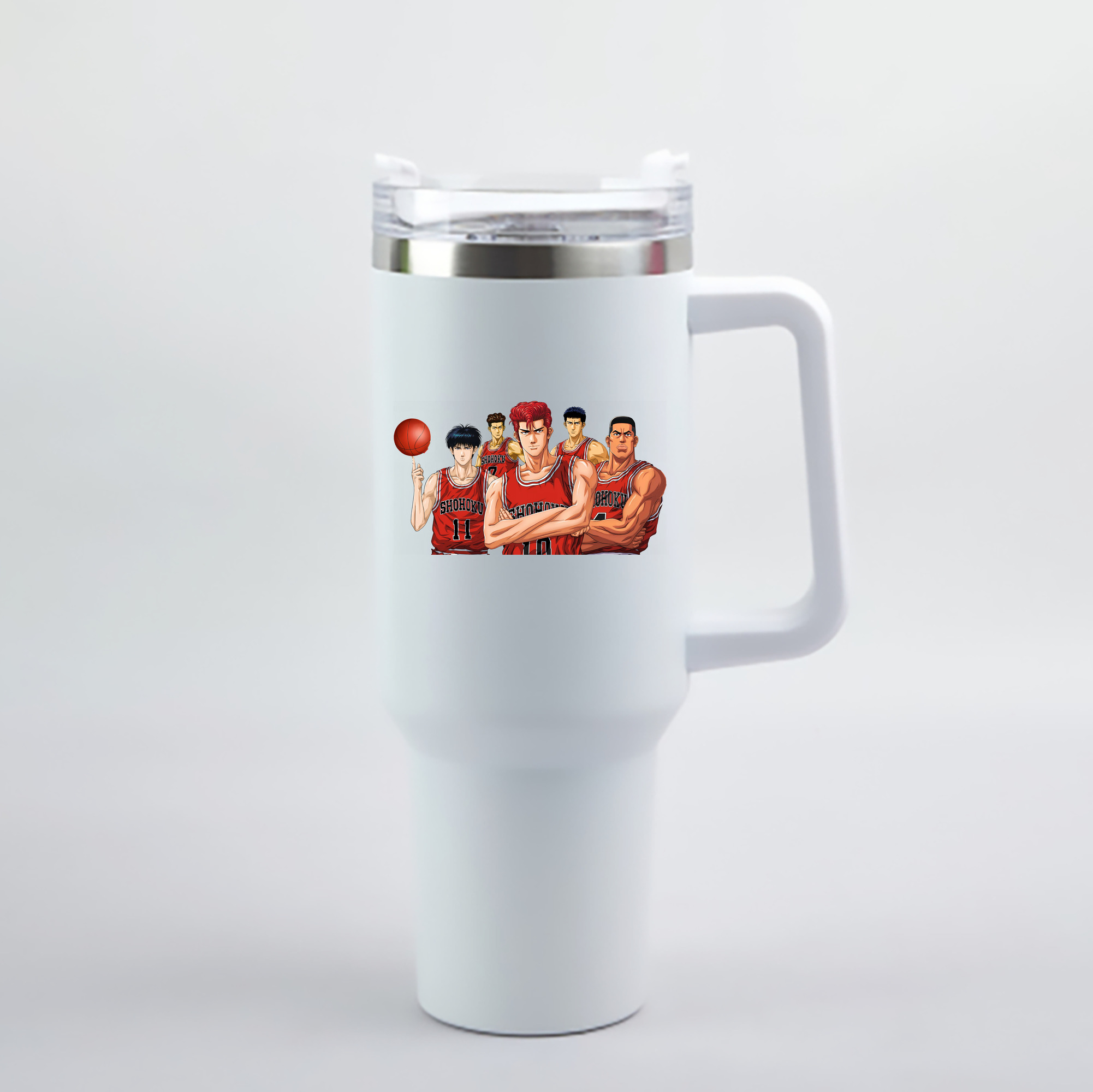 （画像用） SLAM DUNK／スラムダンク 1200mL車用タンブラー - クリスタルステッカー（プラスチックストロー付き）