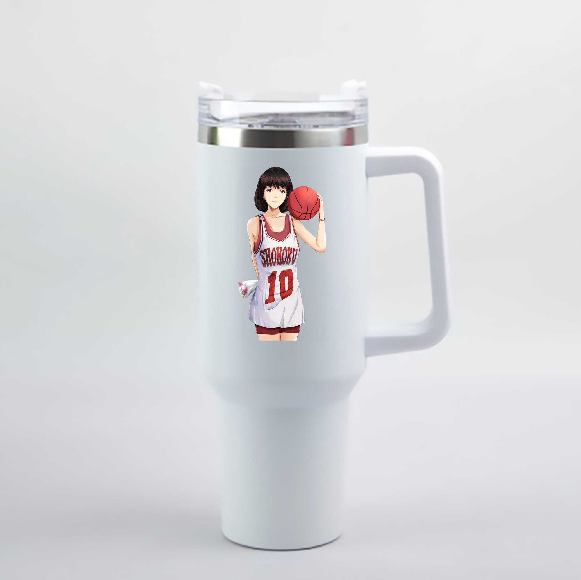 （画像用） SLAM DUNK／スラムダンク 1200mL車用タンブラー - クリスタルステッカー（プラスチックストロー付き）