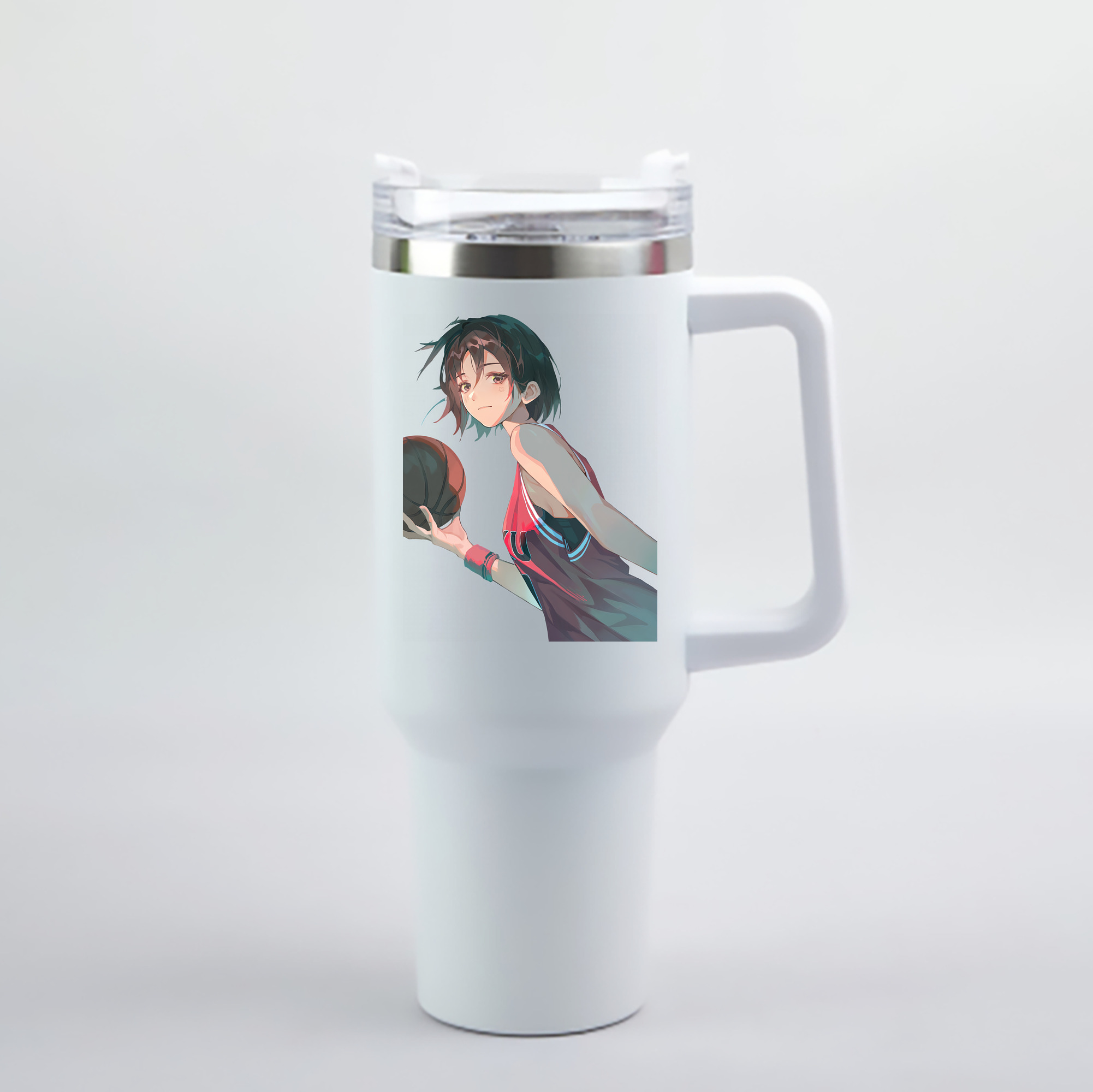 （画像用） SLAM DUNK／スラムダンク 1200mL車用タンブラー - クリスタルステッカー（プラスチックストロー付き）