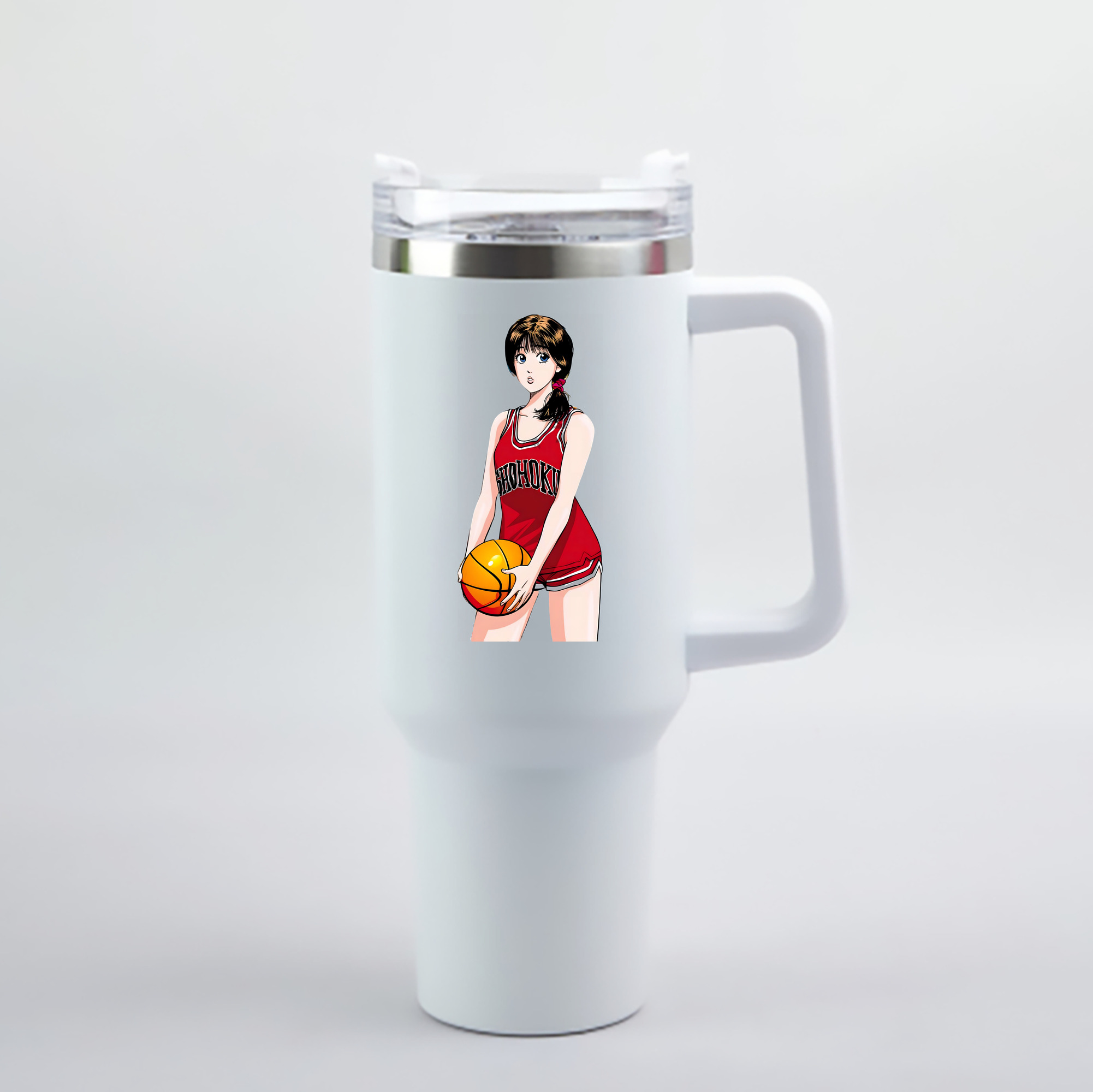 （画像用） SLAM DUNK／スラムダンク 1200mL車用タンブラー - クリスタルステッカー（プラスチックストロー付き）