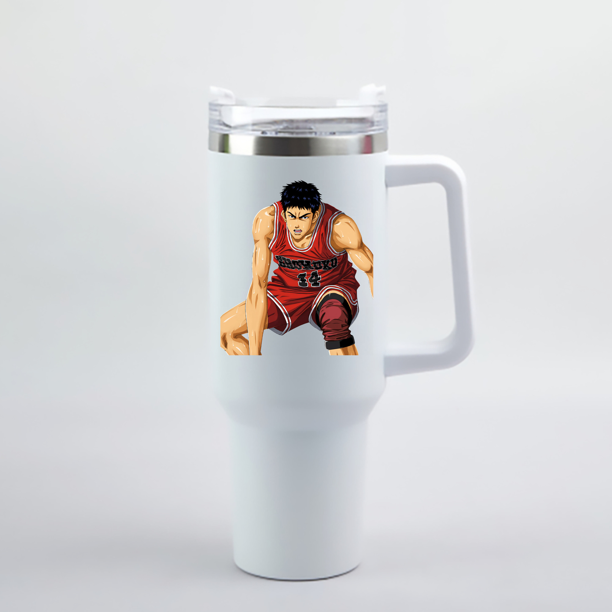 （画像用） SLAM DUNK／スラムダンク 1200mL車用タンブラー - クリスタルステッカー（プラスチックストロー付き）