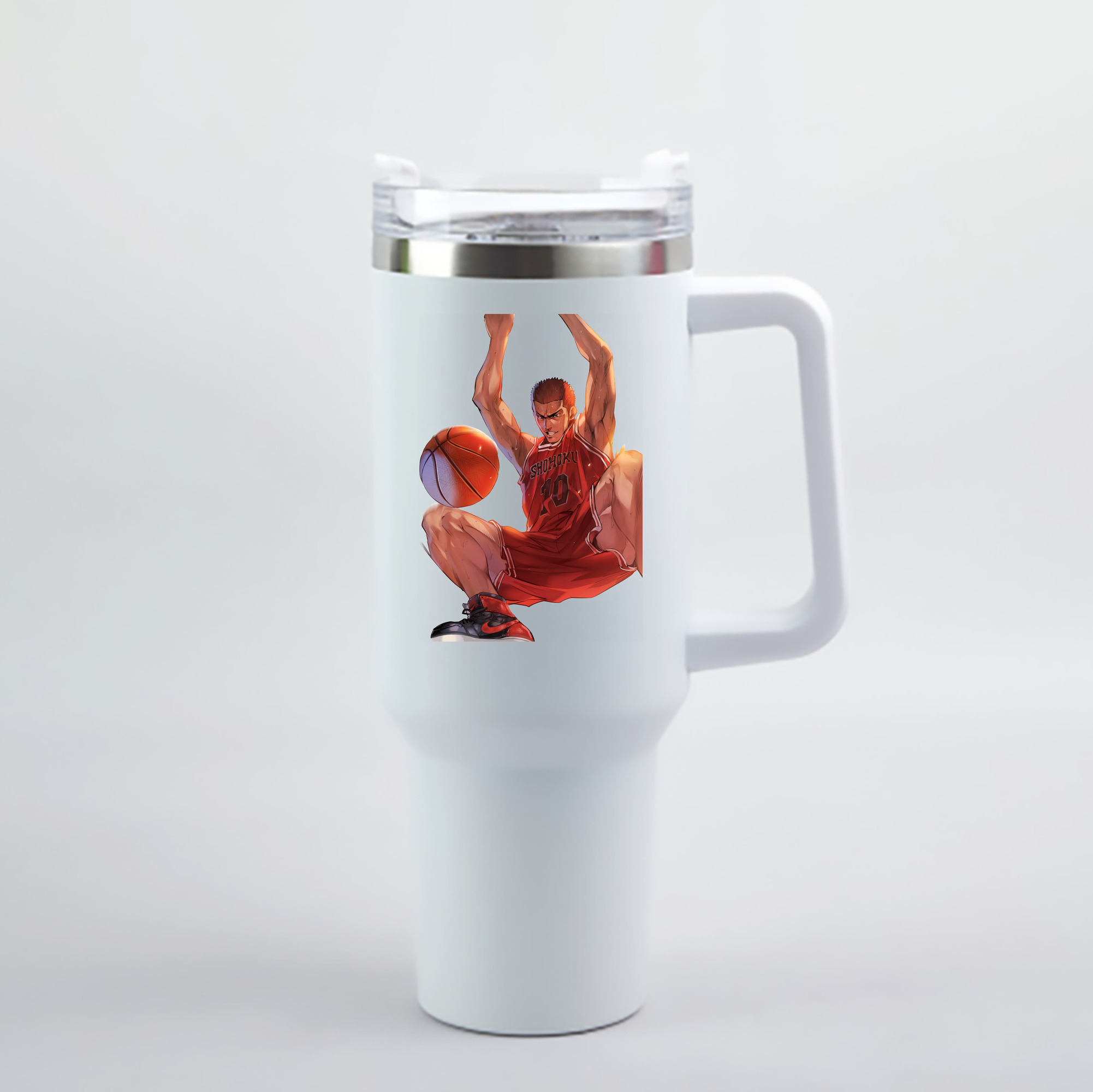 （画像用） SLAM DUNK／スラムダンク 1200mL車用タンブラー - クリスタルステッカー（プラスチックストロー付き）