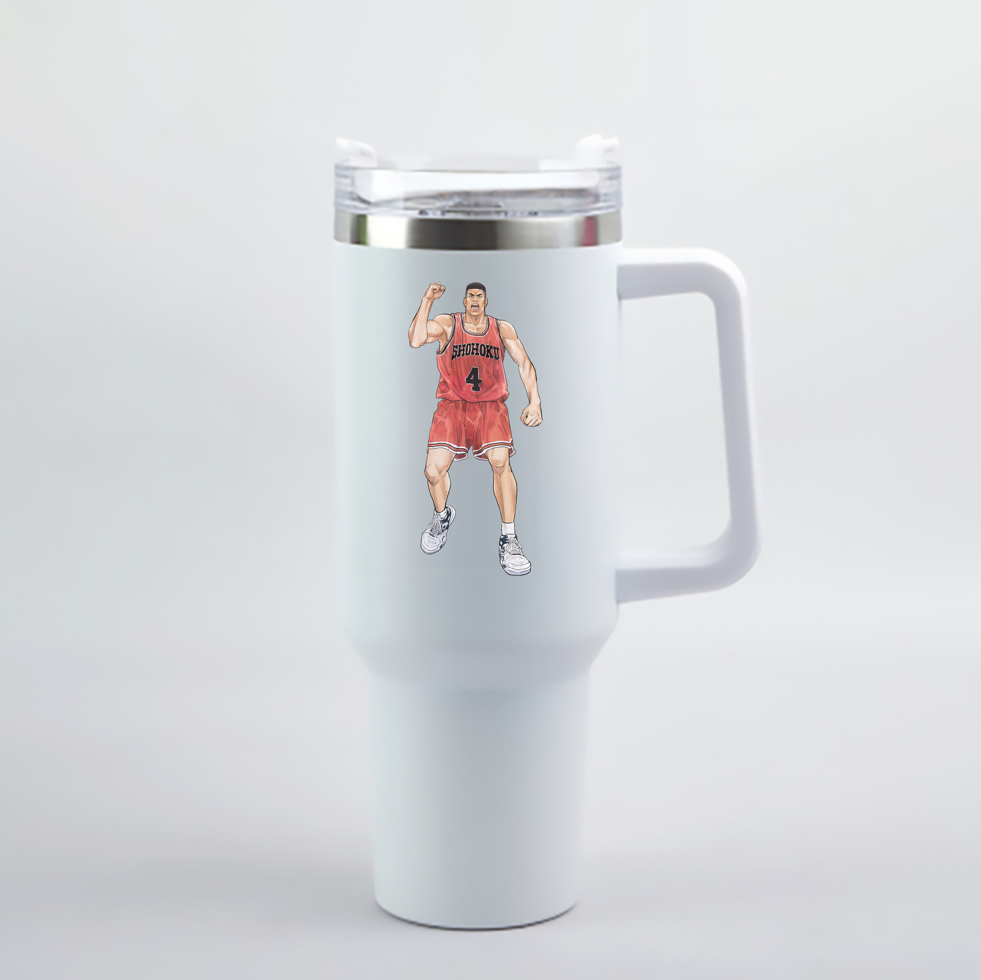 （画像用） SLAM DUNK／スラムダンク 1200mL車用タンブラー - クリスタルステッカー（プラスチックストロー付き）