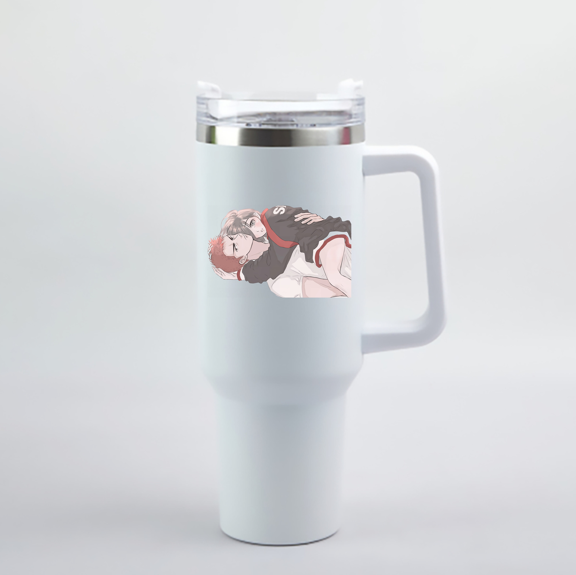 （画像用） SLAM DUNK／スラムダンク 1200mL車用タンブラー - クリスタルステッカー（プラスチックストロー付き）