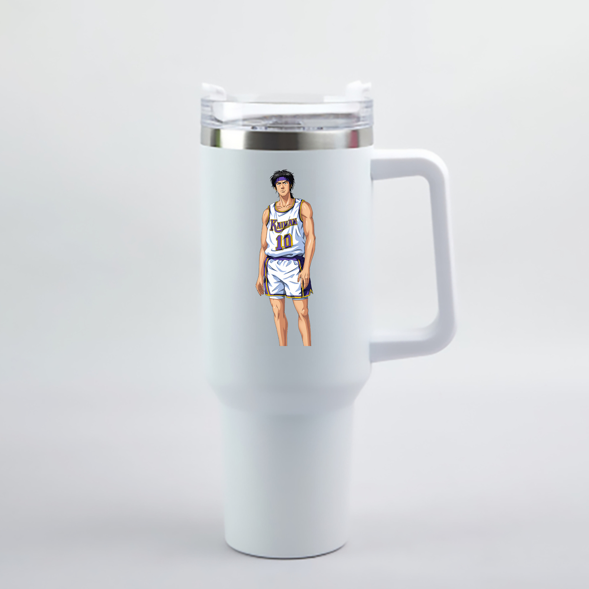 （画像用） SLAM DUNK／スラムダンク 1200mL車用タンブラー - クリスタルステッカー（プラスチックストロー付き）