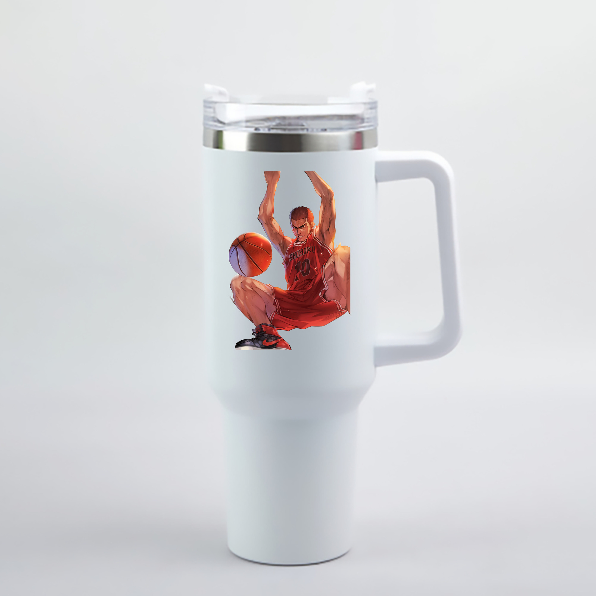 （画像用） SLAM DUNK／スラムダンク 1200mL車用タンブラー - クリスタルステッカー（プラスチックストロー付き）