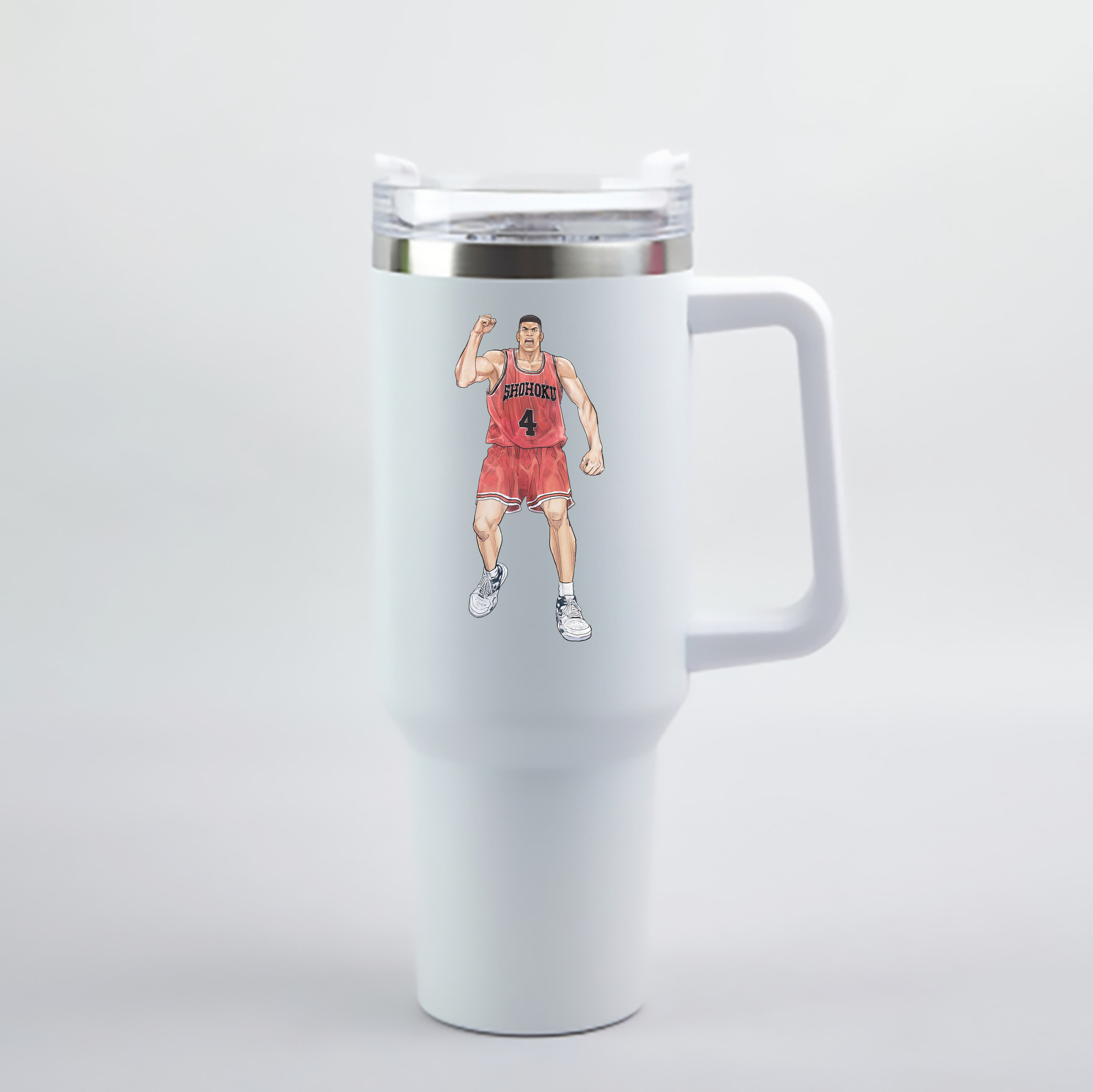 （画像用） SLAM DUNK／スラムダンク 1200mL車用タンブラー - クリスタルステッカー（プラスチックストロー付き）