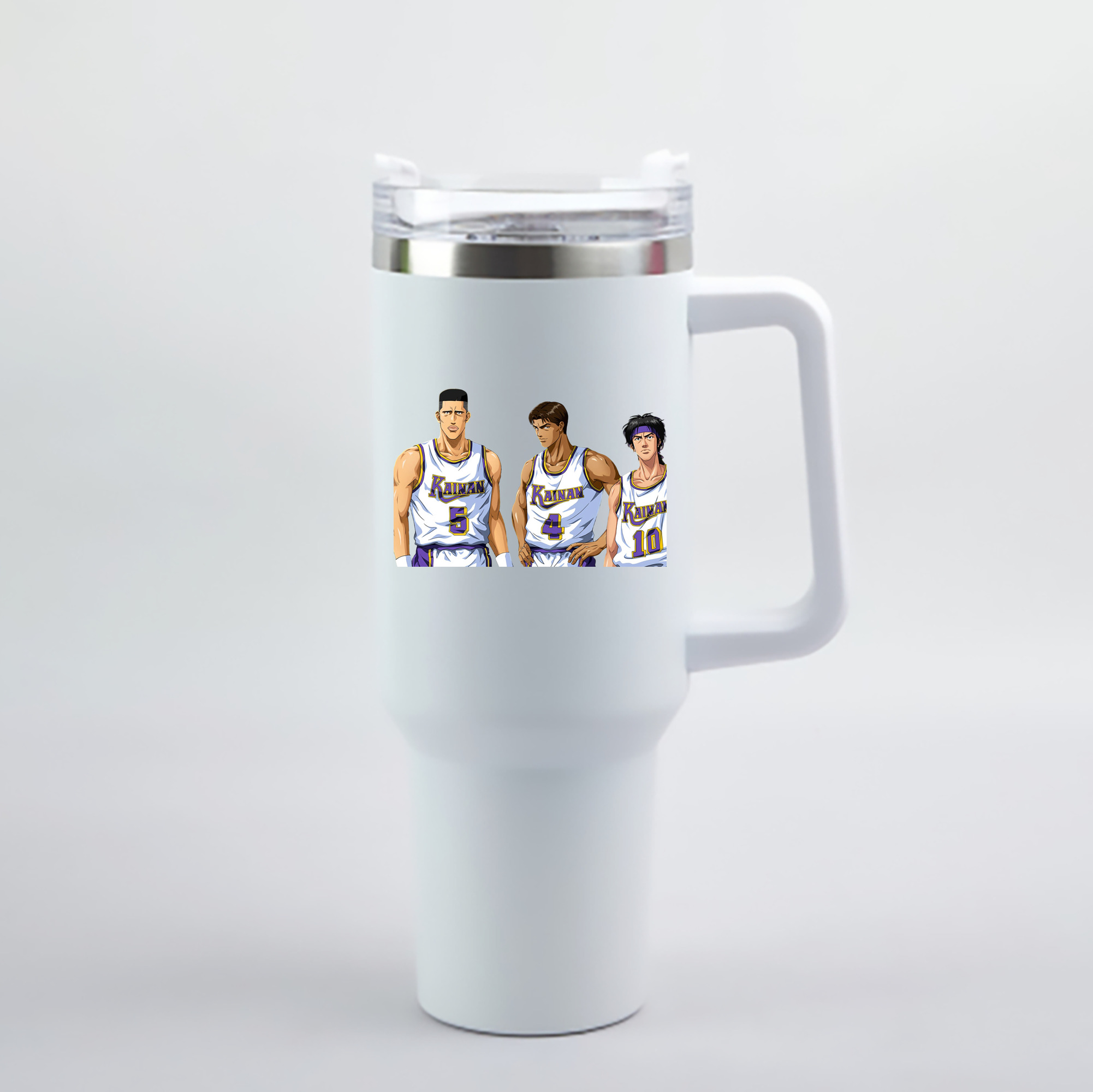 （画像用） SLAM DUNK／スラムダンク 1200mL車用タンブラー - クリスタルステッカー（プラスチックストロー付き）