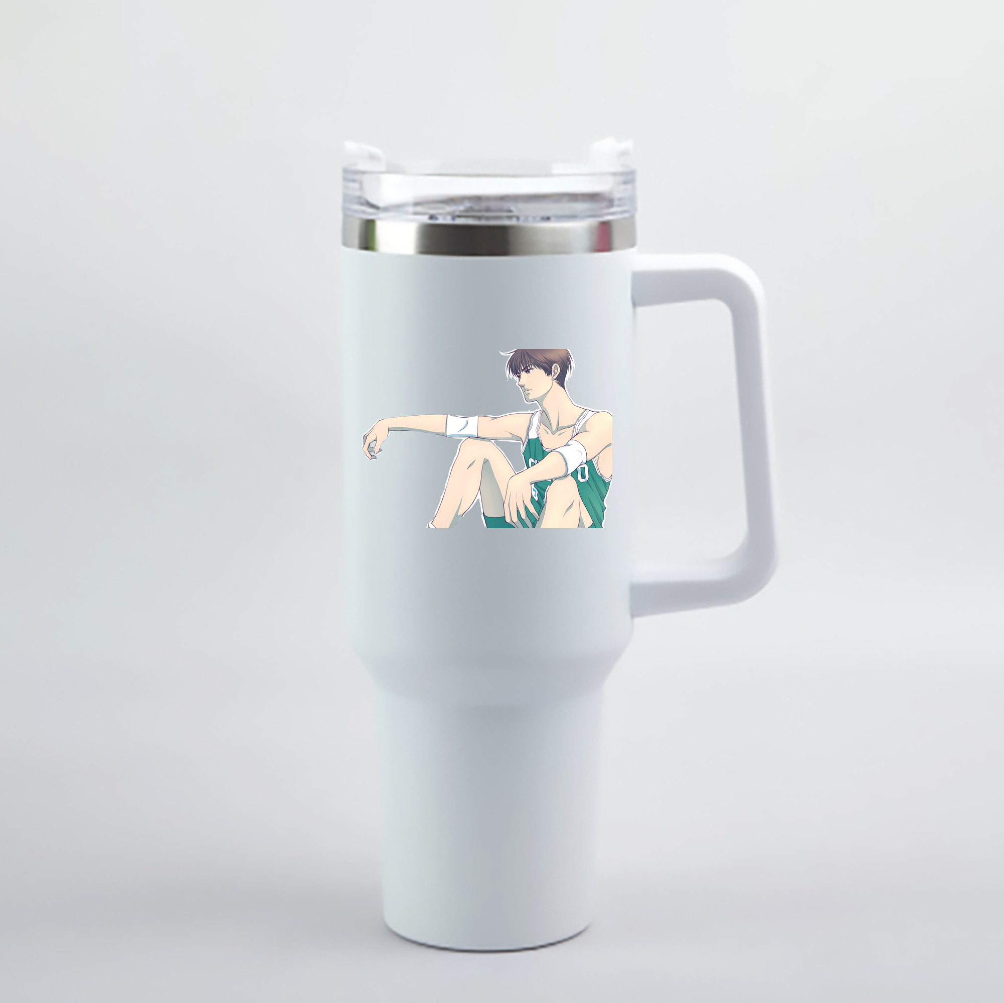 （画像用） SLAM DUNK／スラムダンク 1200mL車用タンブラー - クリスタルステッカー（プラスチックストロー付き）
