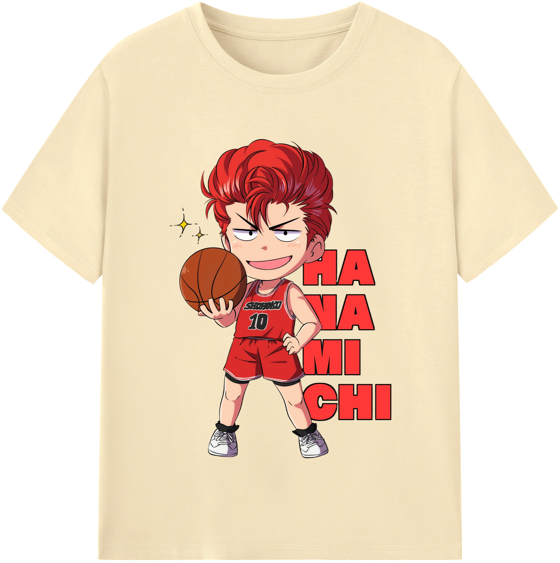 SLAM DUNK／スラムダンク 綿100％半袖Tシャツ（フロントプリント）