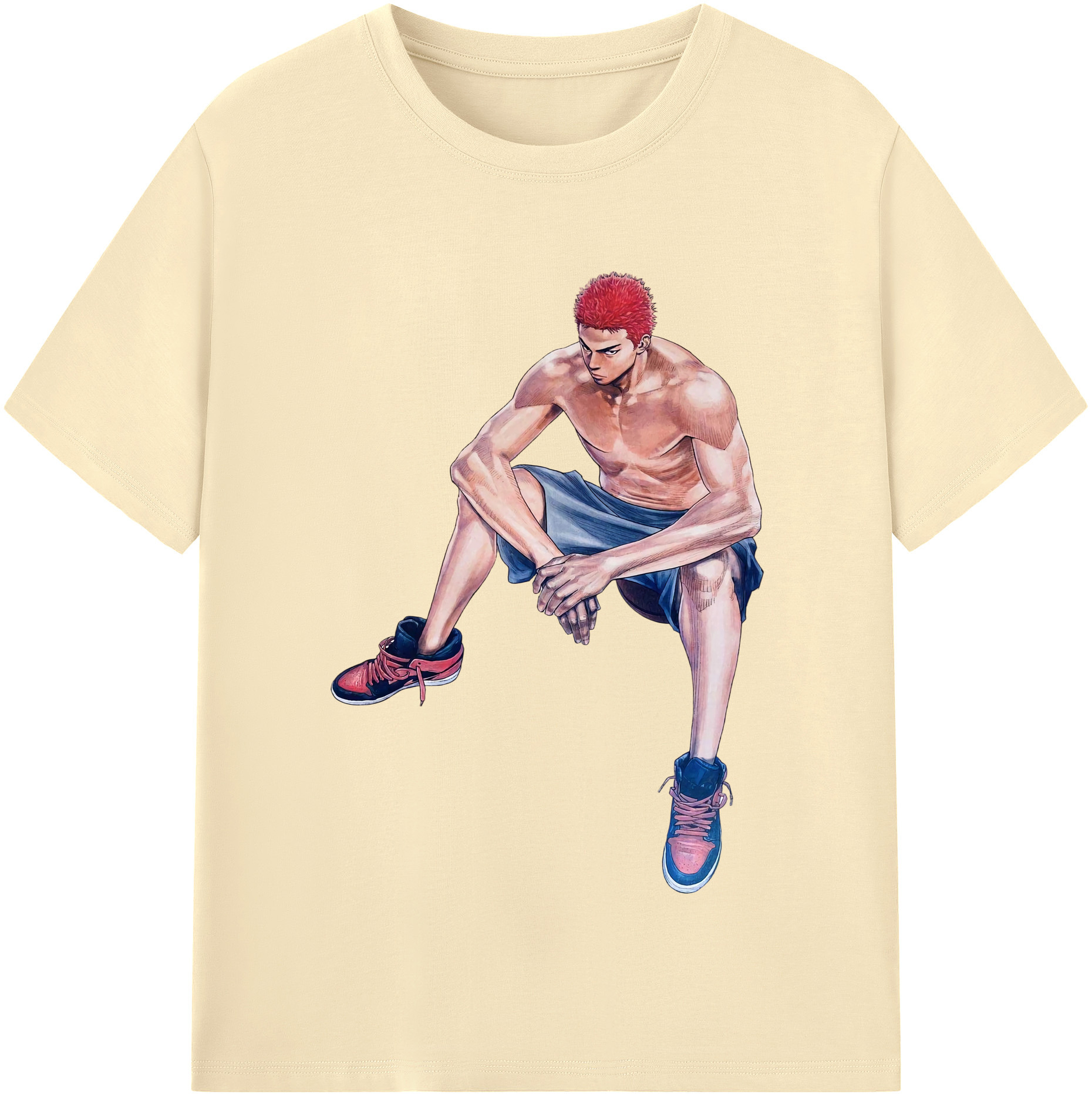 SLAM DUNK／スラムダンク 綿100％半袖Tシャツ（フロントプリント）