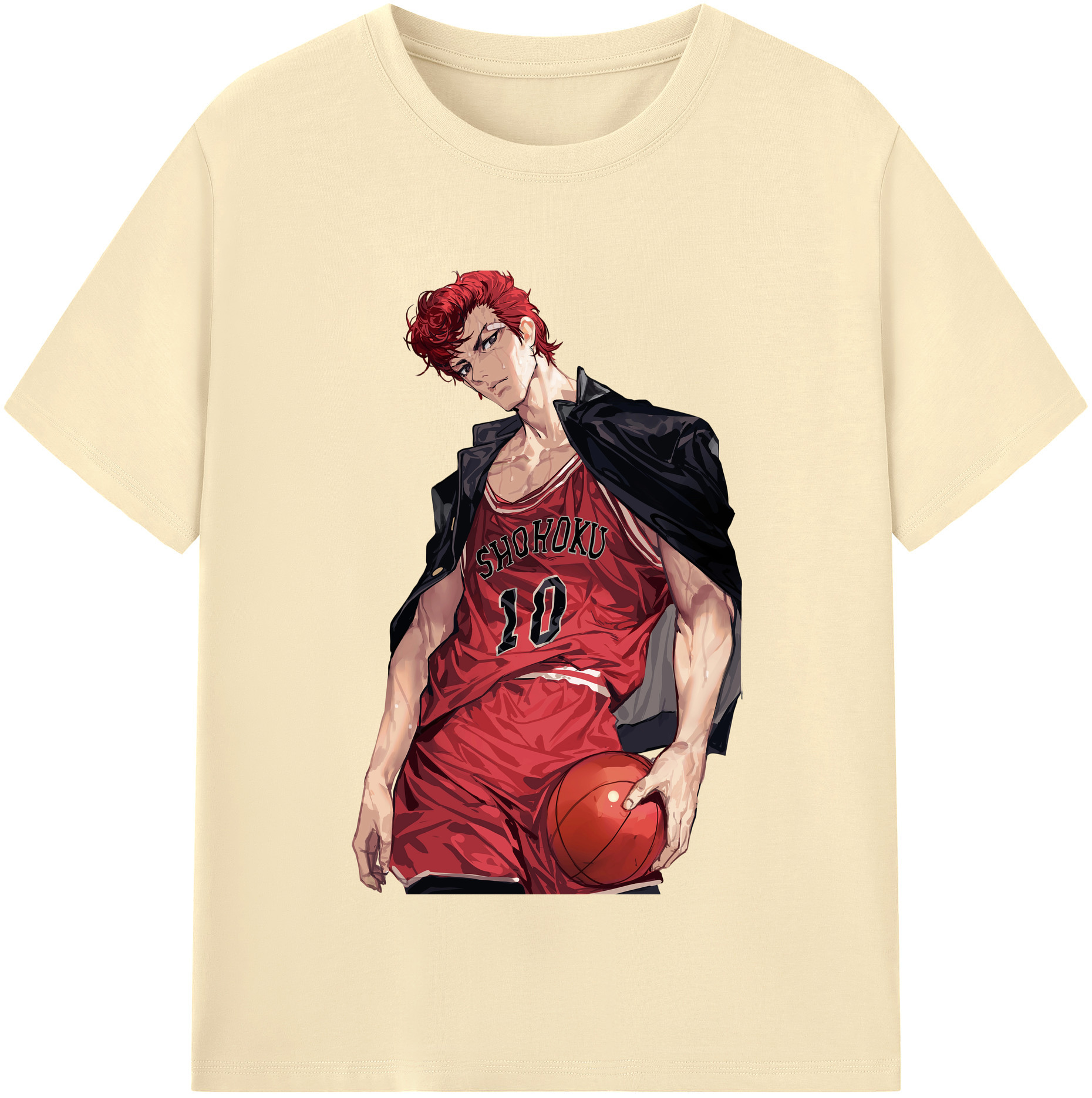 SLAM DUNK／スラムダンク 綿100％半袖Tシャツ（フロントプリント）