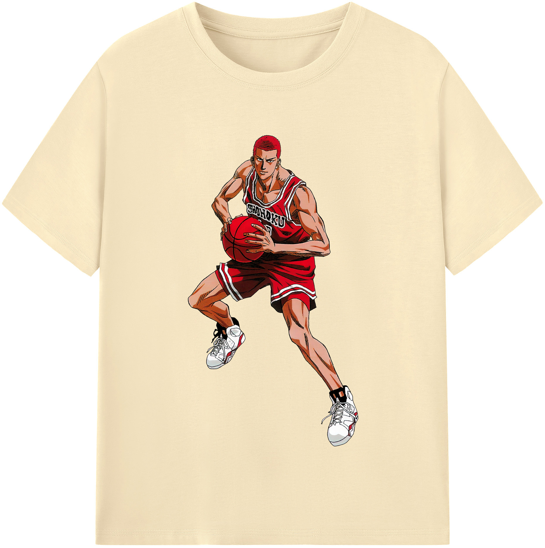 SLAM DUNK／スラムダンク 綿100％半袖Tシャツ（フロントプリント）