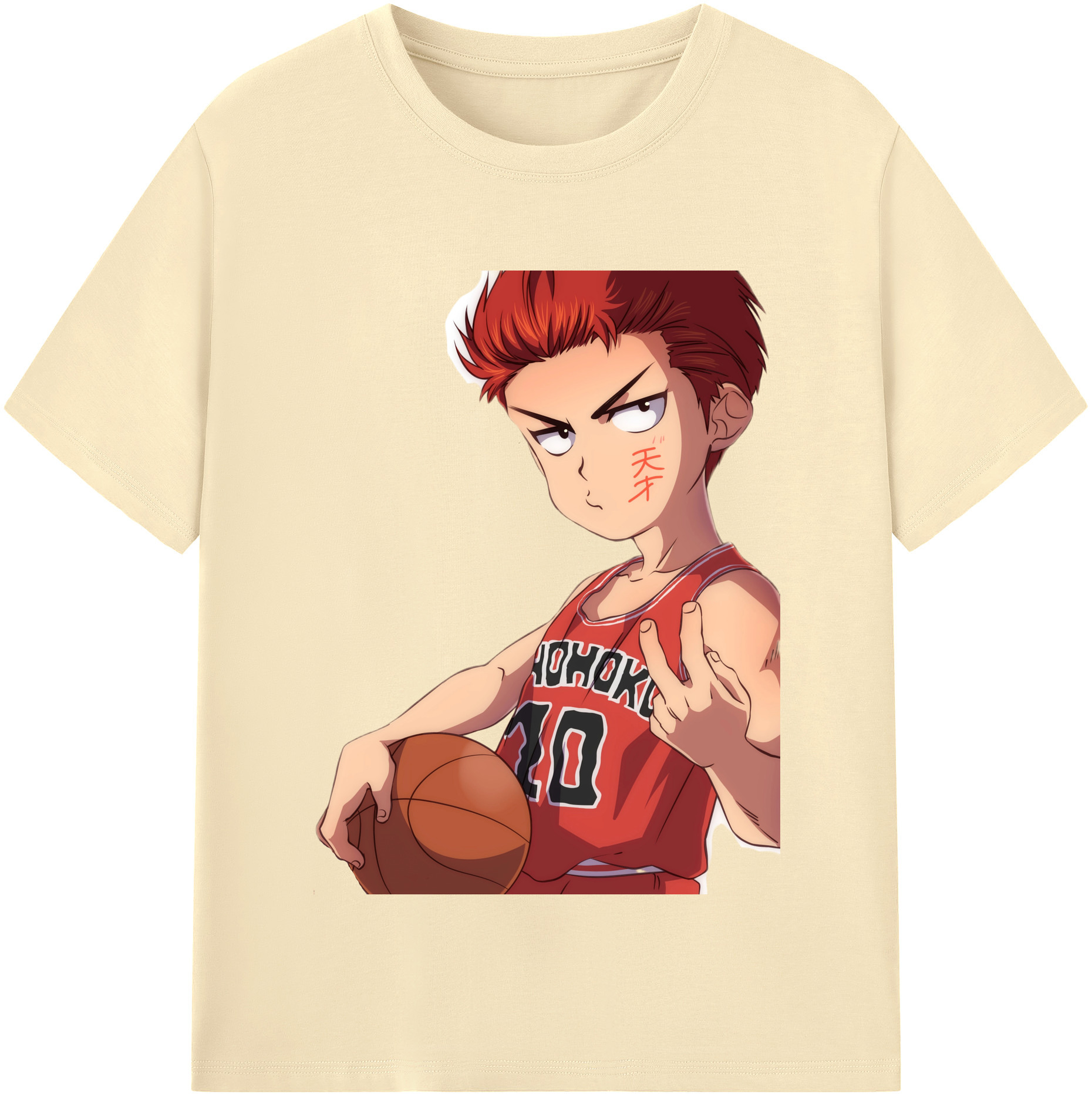SLAM DUNK／スラムダンク 綿100％半袖Tシャツ（フロントプリント）