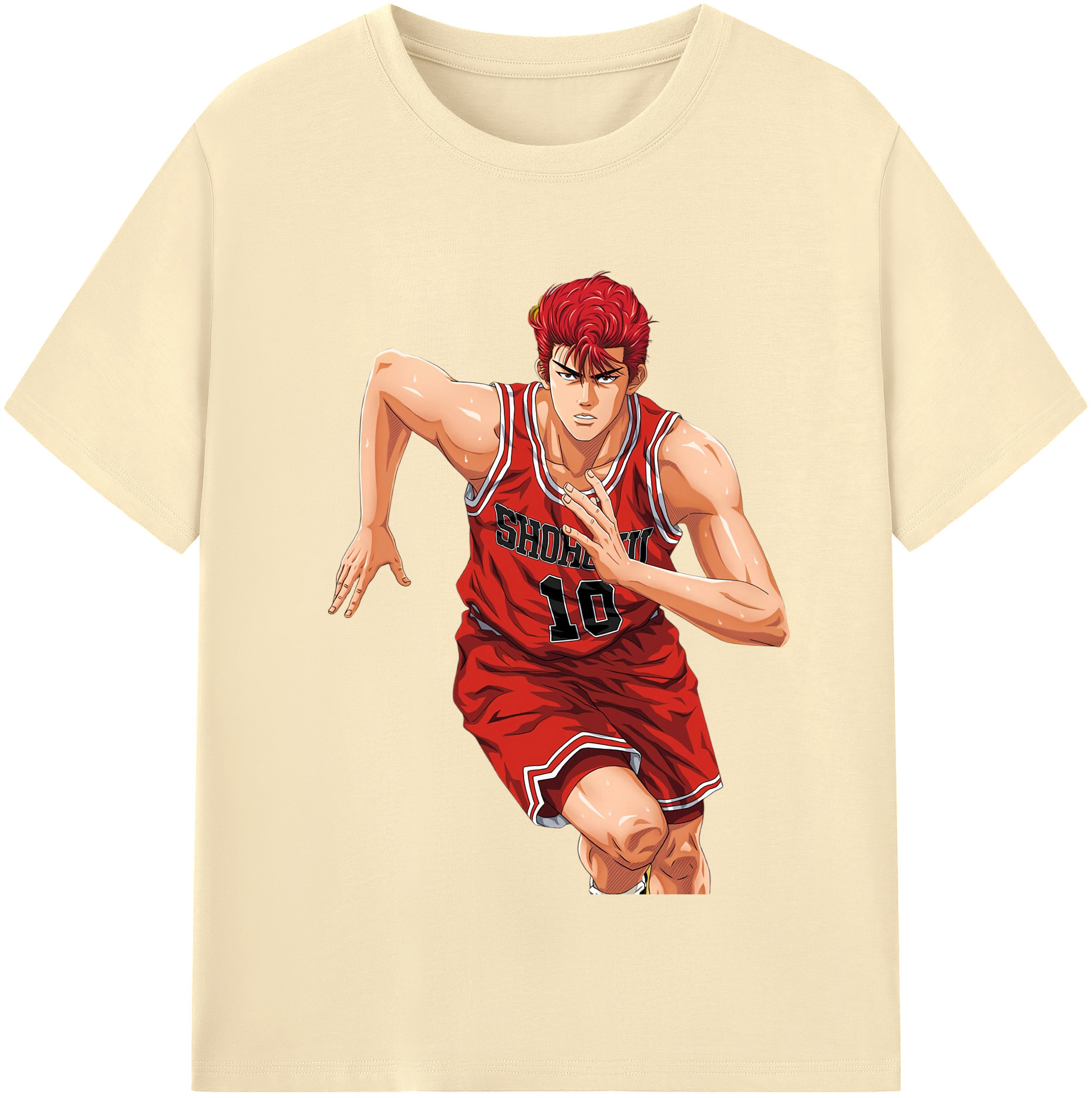 SLAM DUNK／スラムダンク 綿100％半袖Tシャツ（フロントプリント）