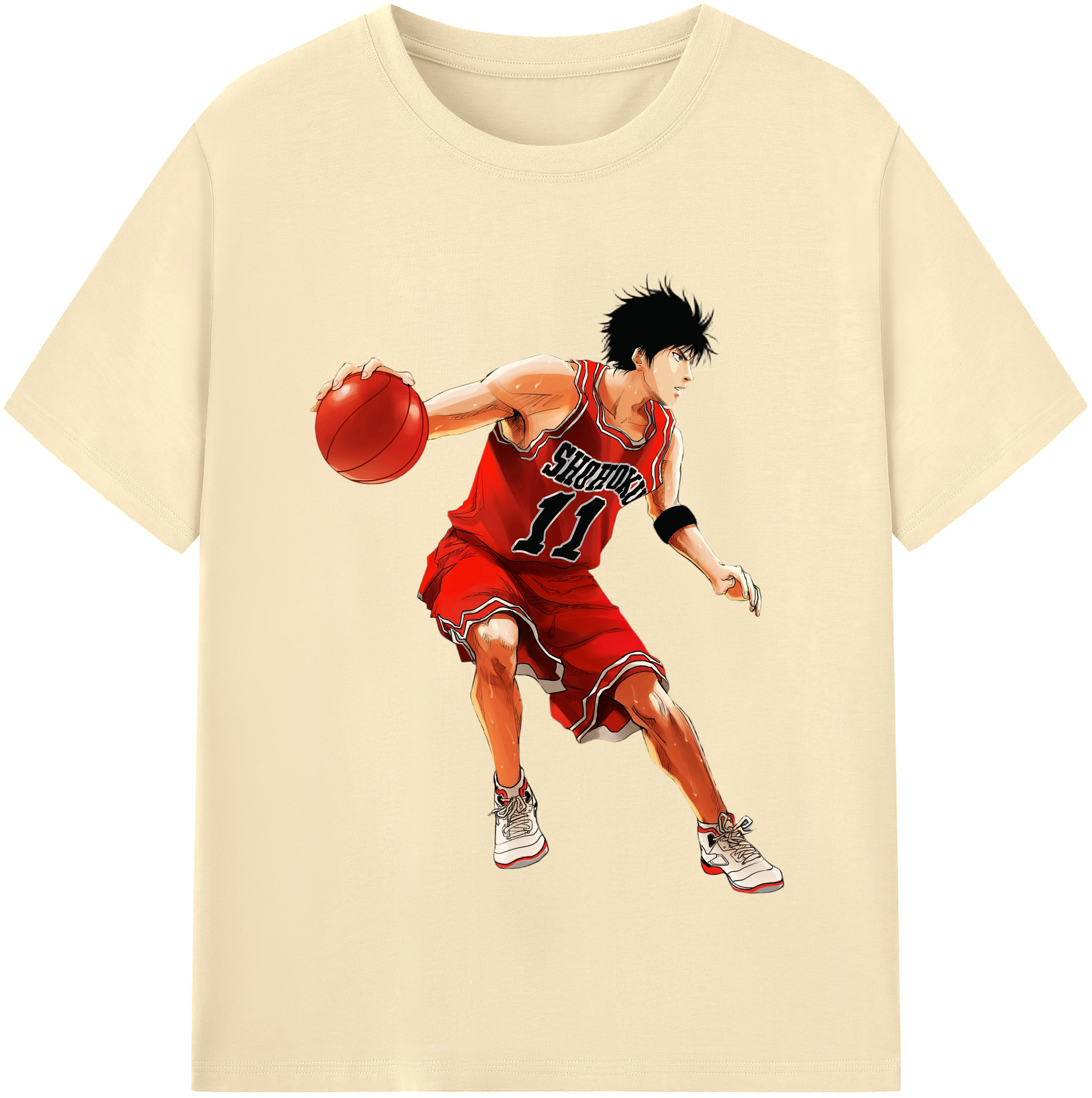 SLAM DUNK／スラムダンク 綿100％半袖Tシャツ（フロントプリント）