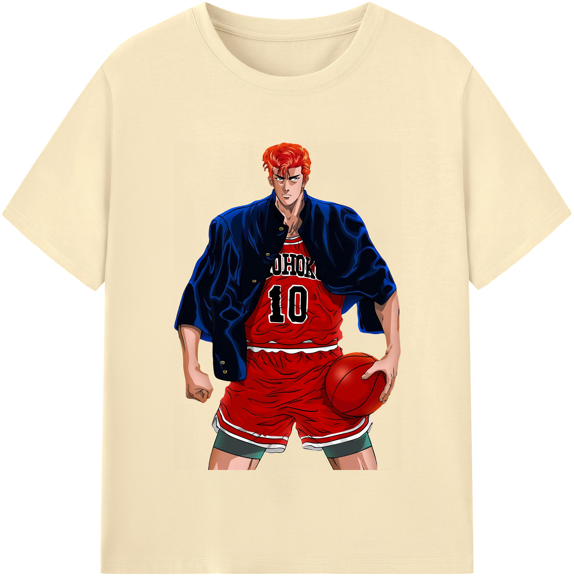 SLAM DUNK／スラムダンク 綿100％半袖Tシャツ（フロントプリント）