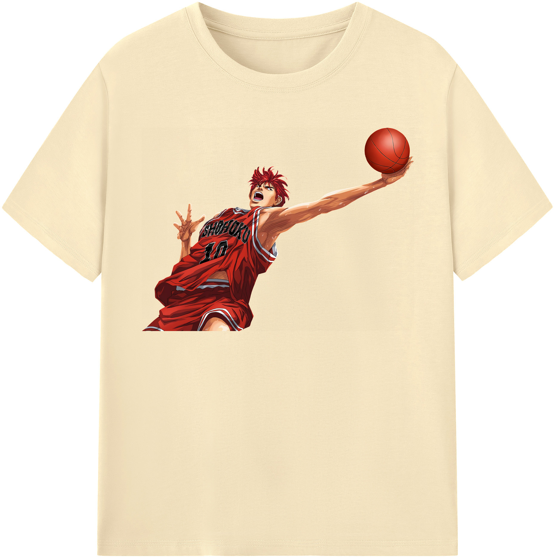 SLAM DUNK／スラムダンク 綿100％半袖Tシャツ（フロントプリント）